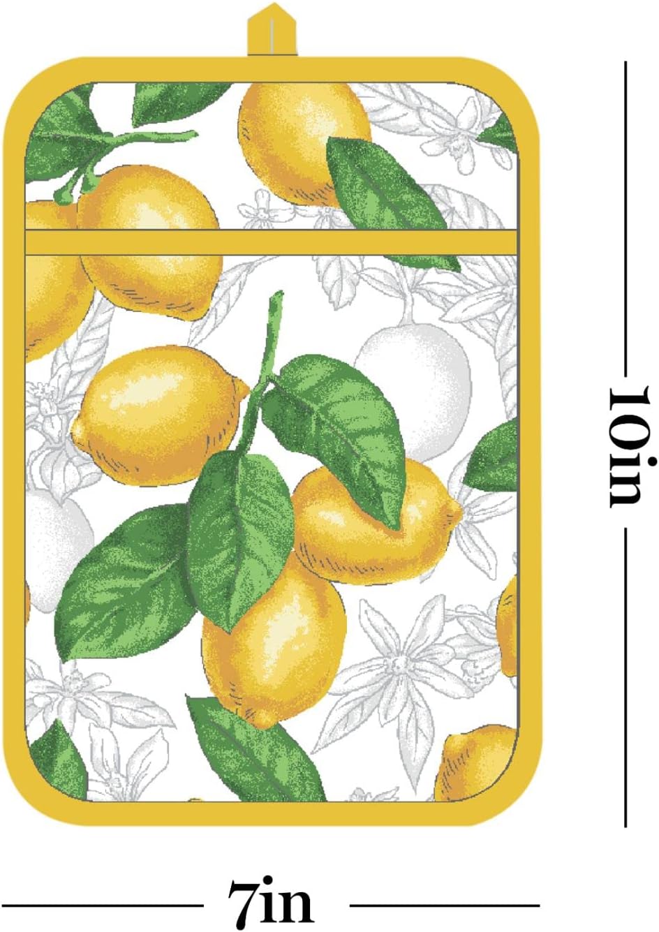 Martha Stewart 4-Pack Kitchen Set with Lots of Lemons Design