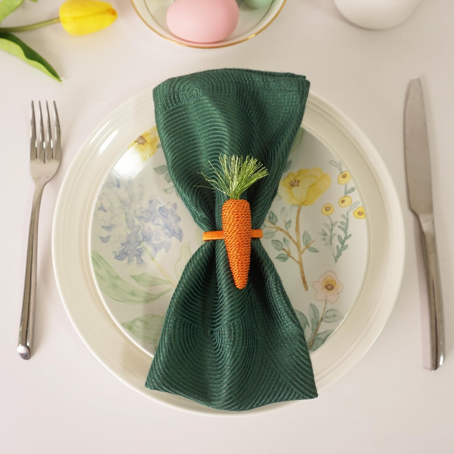 Easter Napkins with Carrots Set of 6