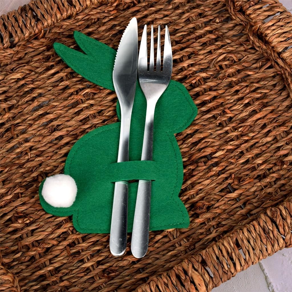 Comfy Rabbit-Shape Cutlery Holder Pack