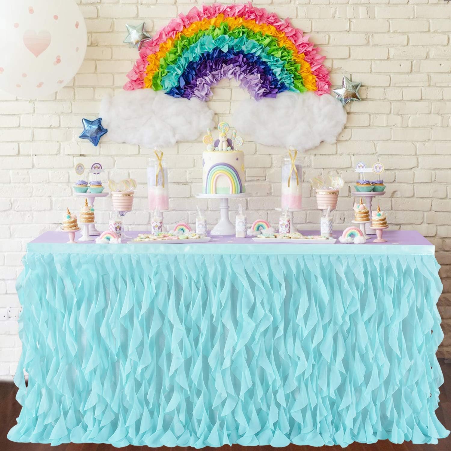 Mint Green Tutu Table Skirt for Mermaid Parties