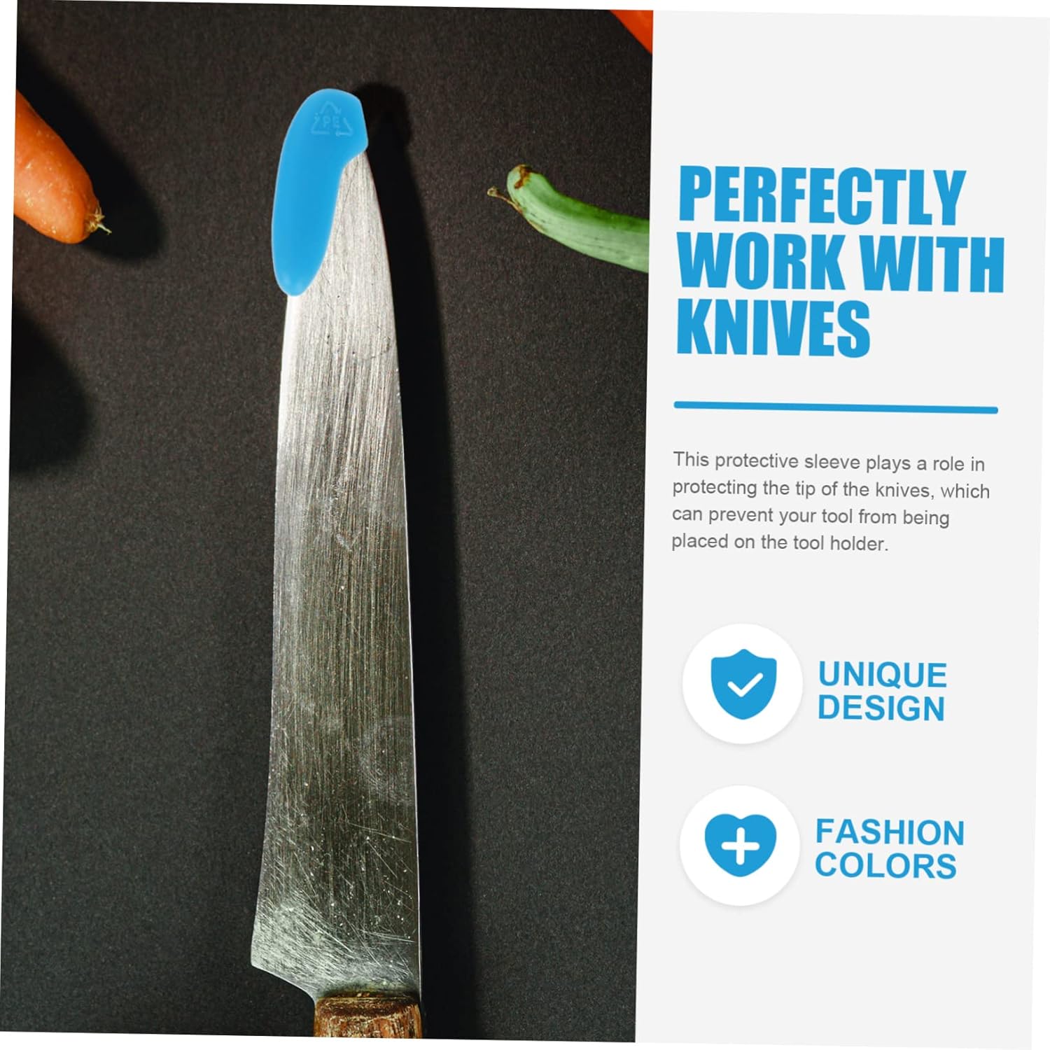 50-Piece Knive Tip Protector - Protects Edges Sharpens Like New