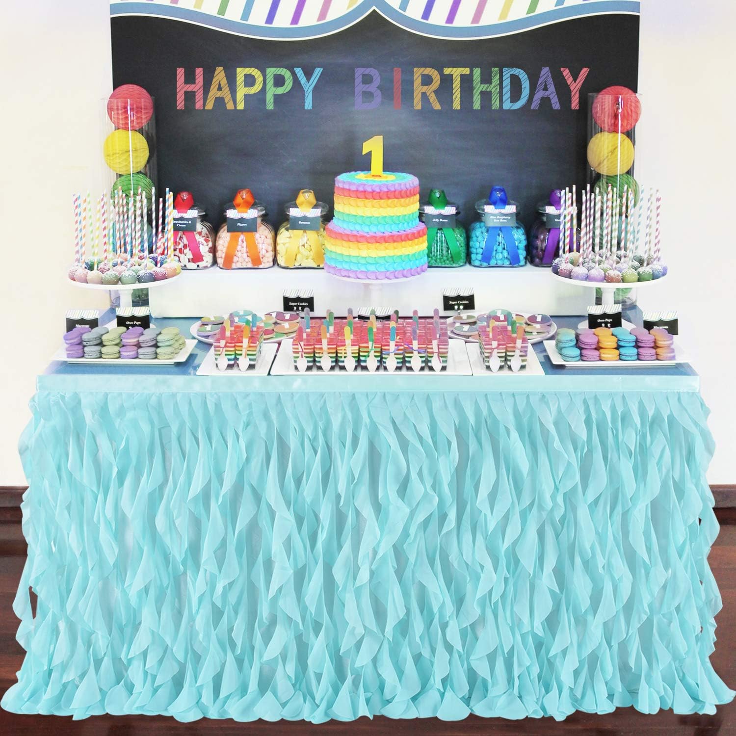 Mint Green Tutu Table Skirt for Mermaid Parties