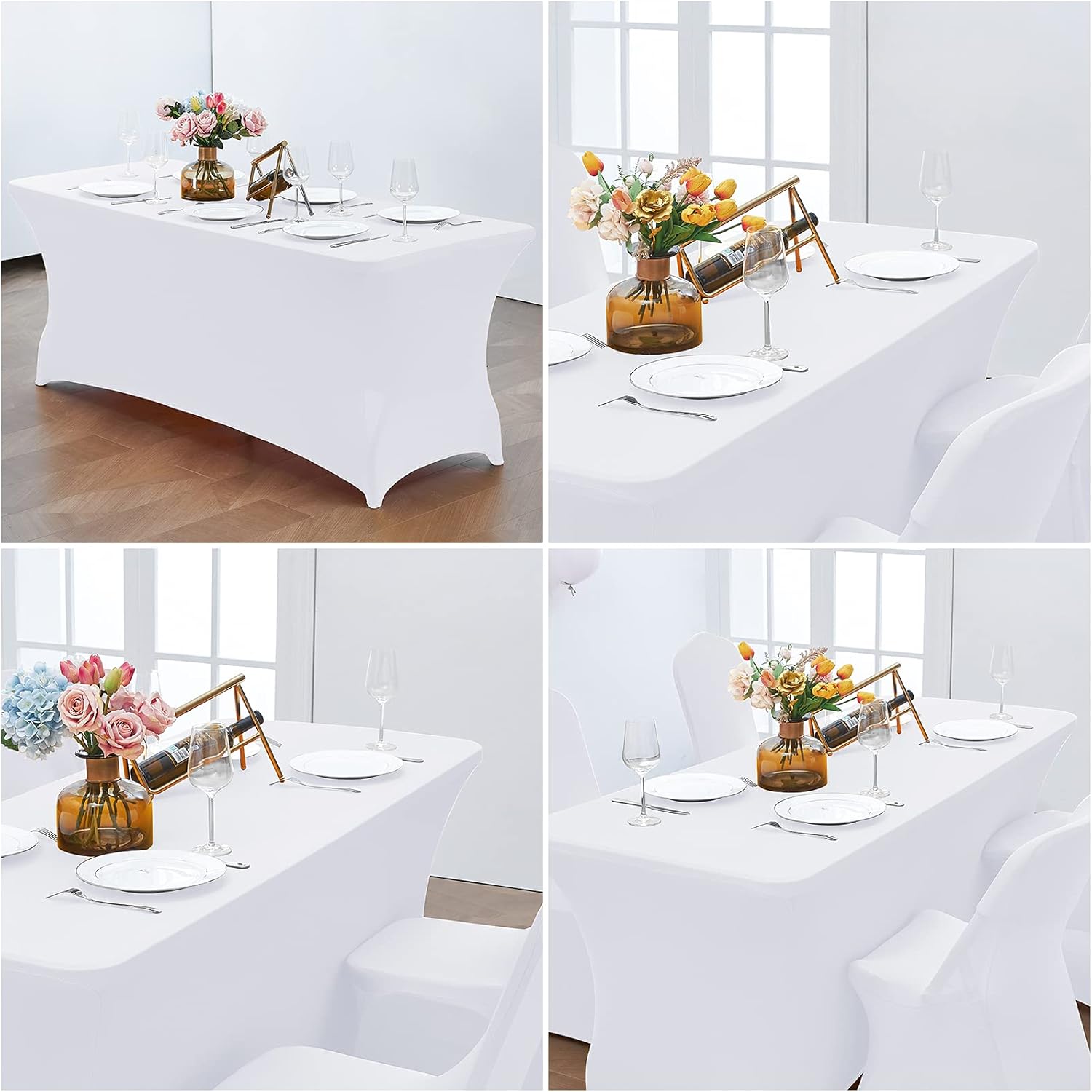 CWK 6FT Stretch Spandex Tablecloth