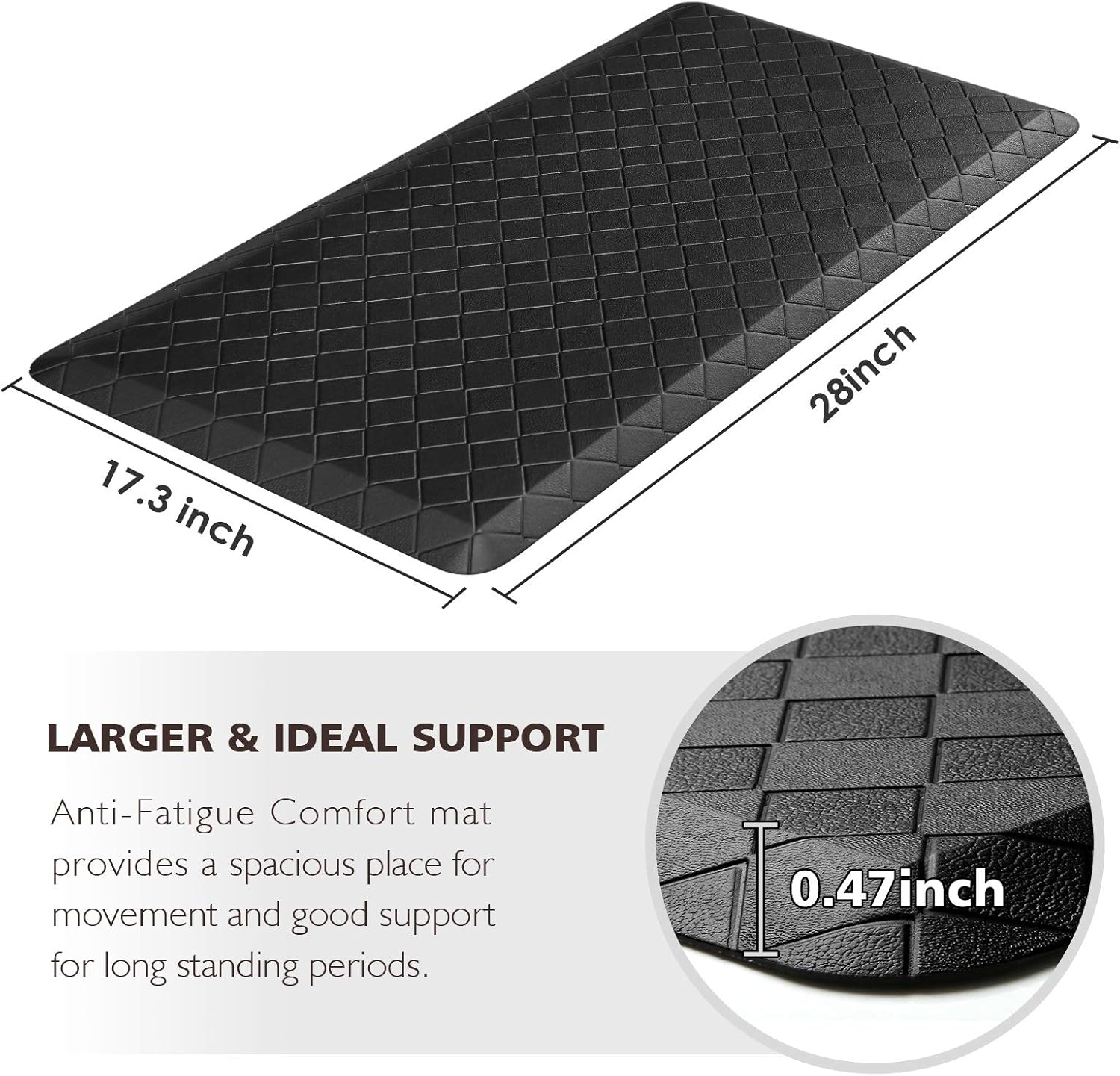 173x28 Thick Anti-Fatigue Cushioned Floor Mat