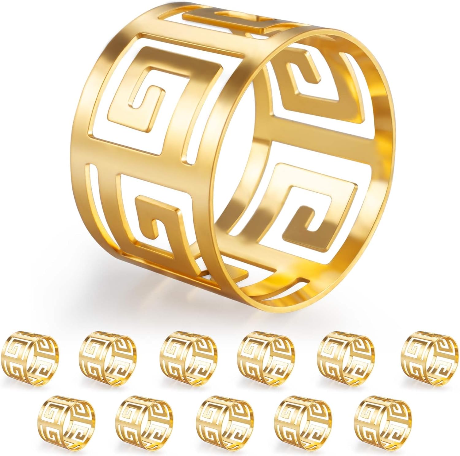Elevate Your Dining Experience with URWOOW Napkin Rings - Set of 12 Gold