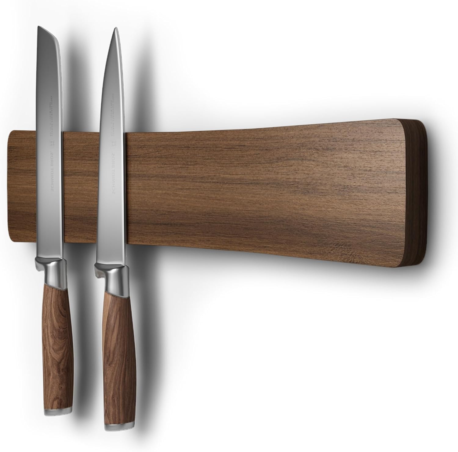 Acacia Wood Magnetic Knife Strip for Wall - No Drill Installation
