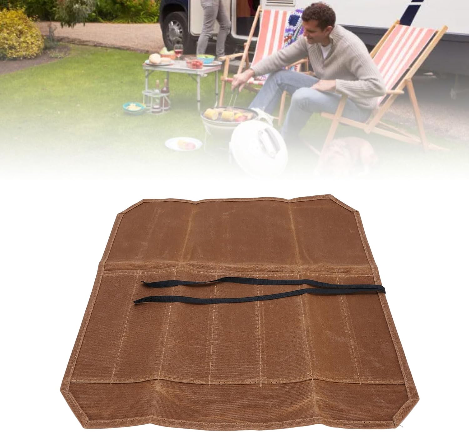 Pssopp Chef Knife Roll Bag Portable Storage for Kitchen Utensils