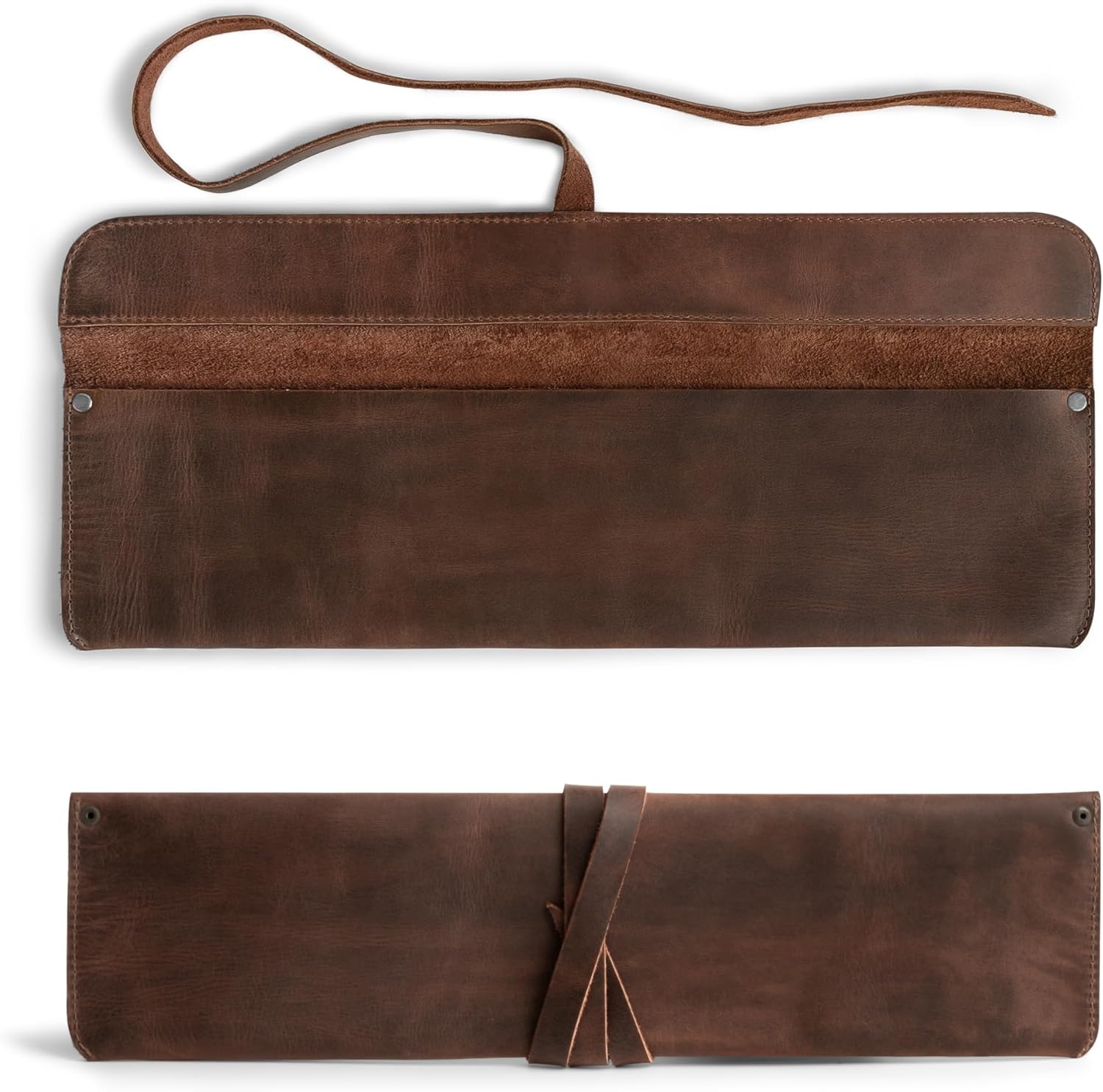 Cast Leather Co Single Knife Case in Bourbon Brown
