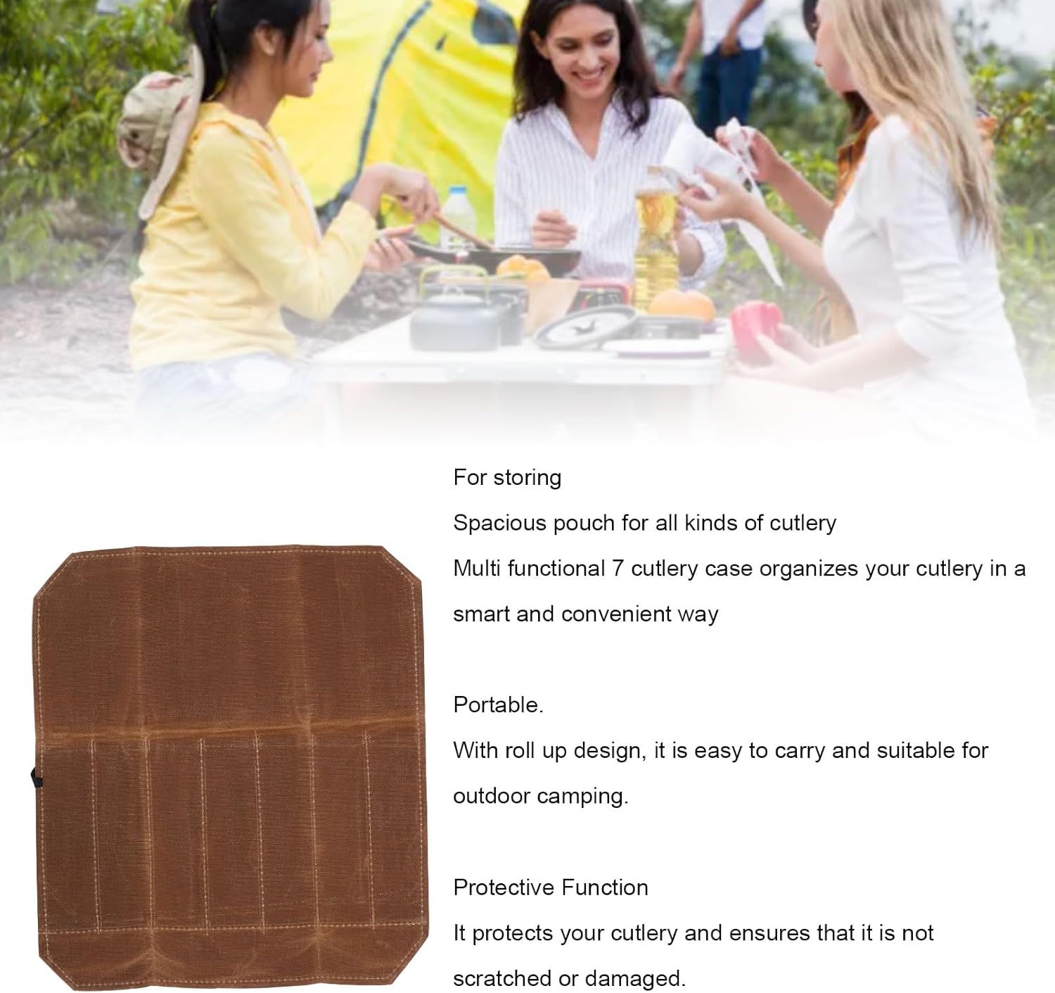 Pssopp Chef Knife Roll Bag Portable Storage for Kitchen Utensils