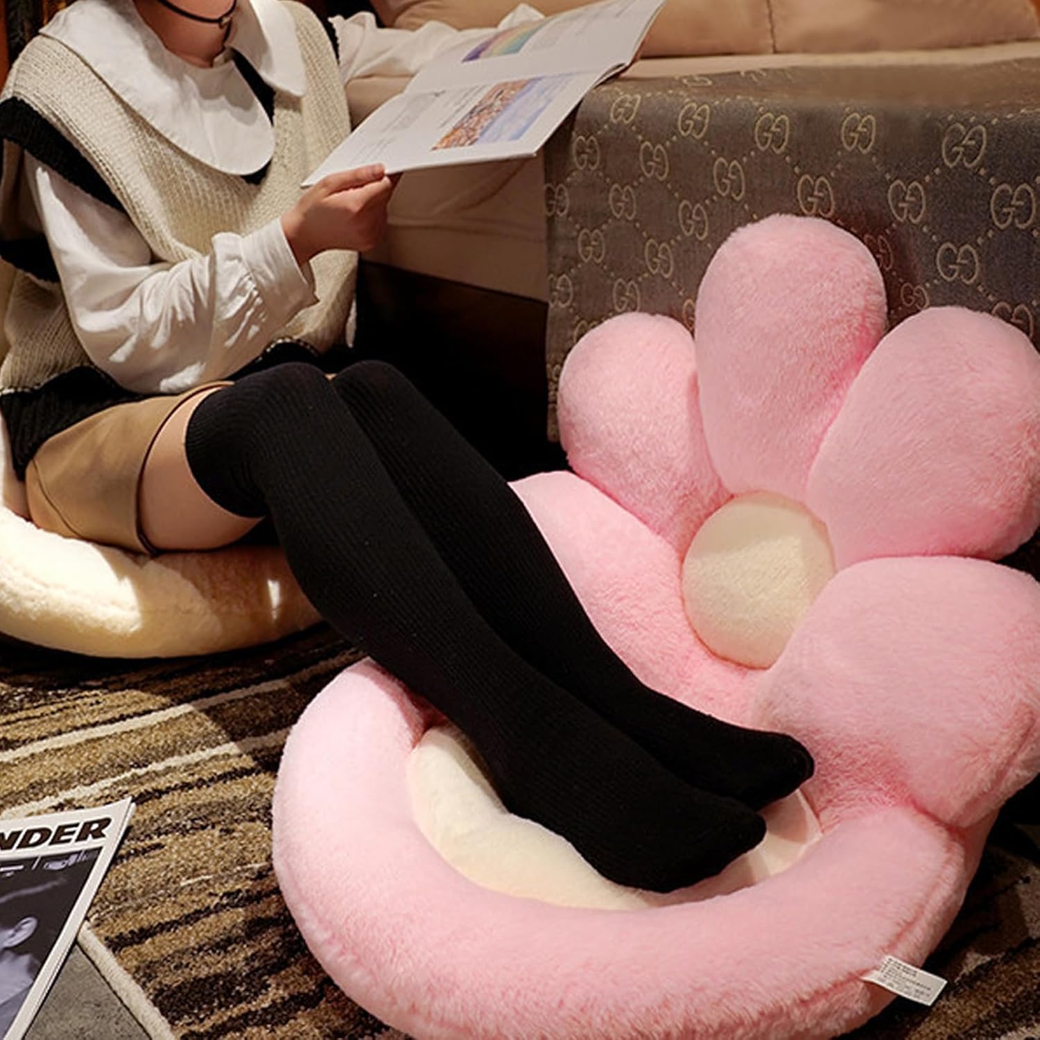 Premium Plush Flower Cushion for Comfort Style