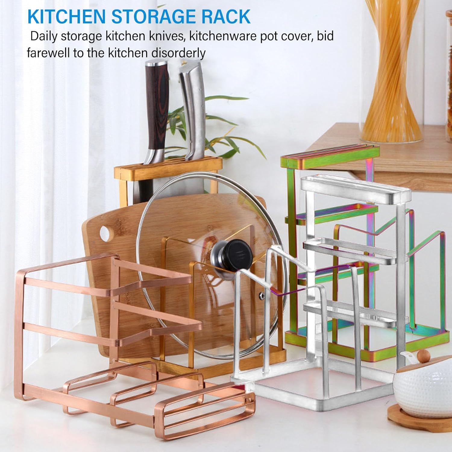 Space-Saving Stainless Steel Knife Rack for Tiny Homes and Small Spaces