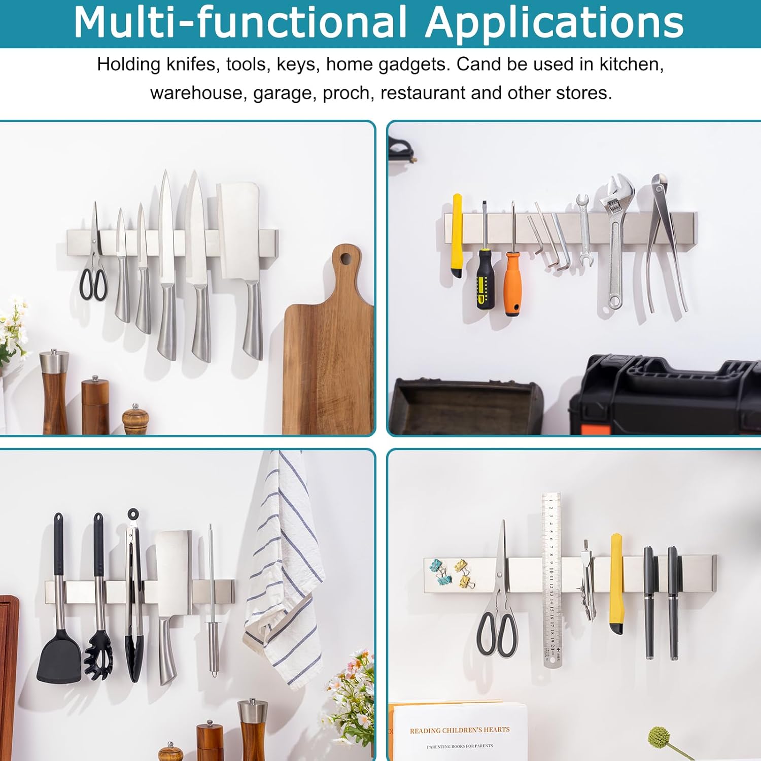 Stainless Steel Magnetic Knife Holder Strip