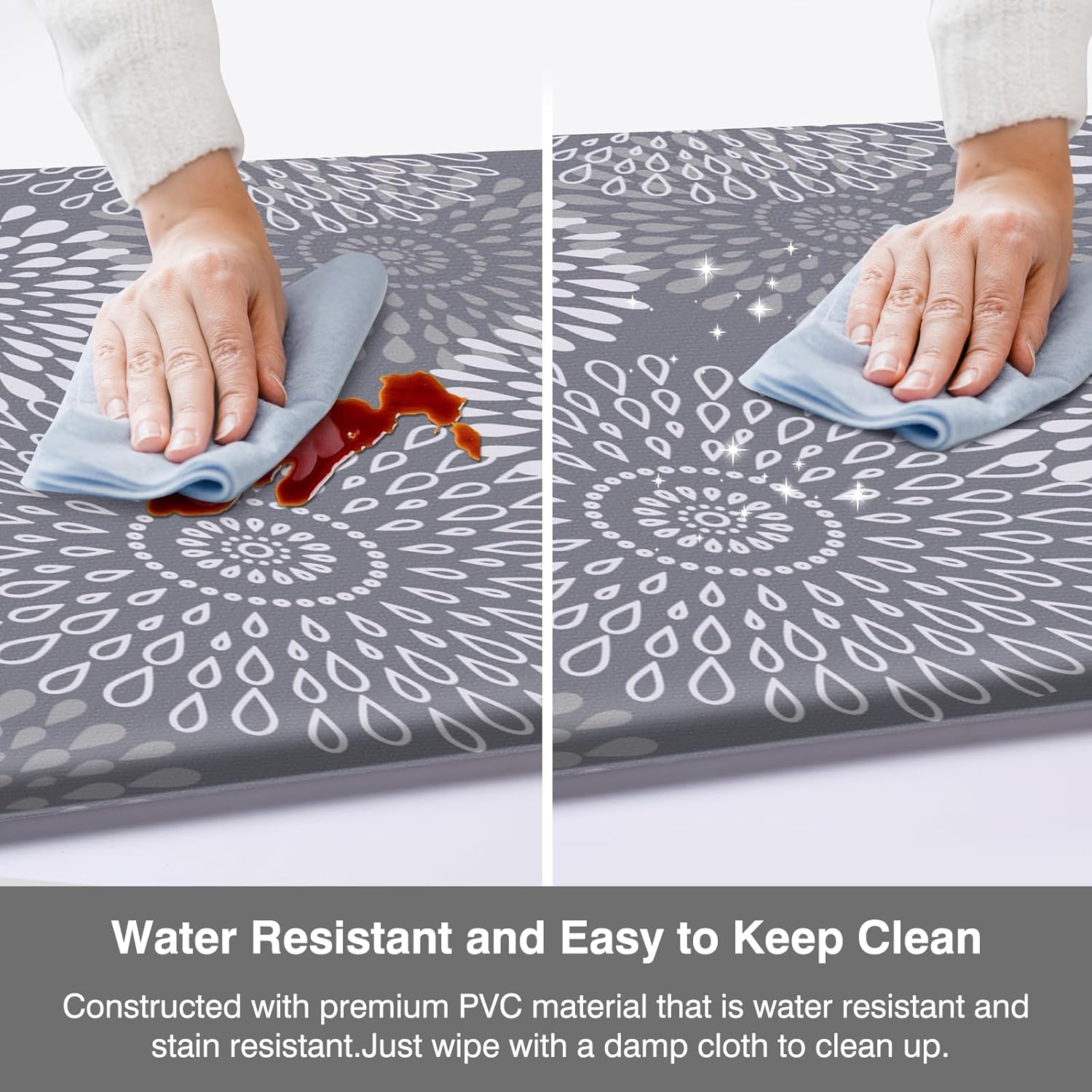 LuxStep Kitchen Anti-Fatigue Mats with Slow-Rebound Waterproof for Home Kitchen