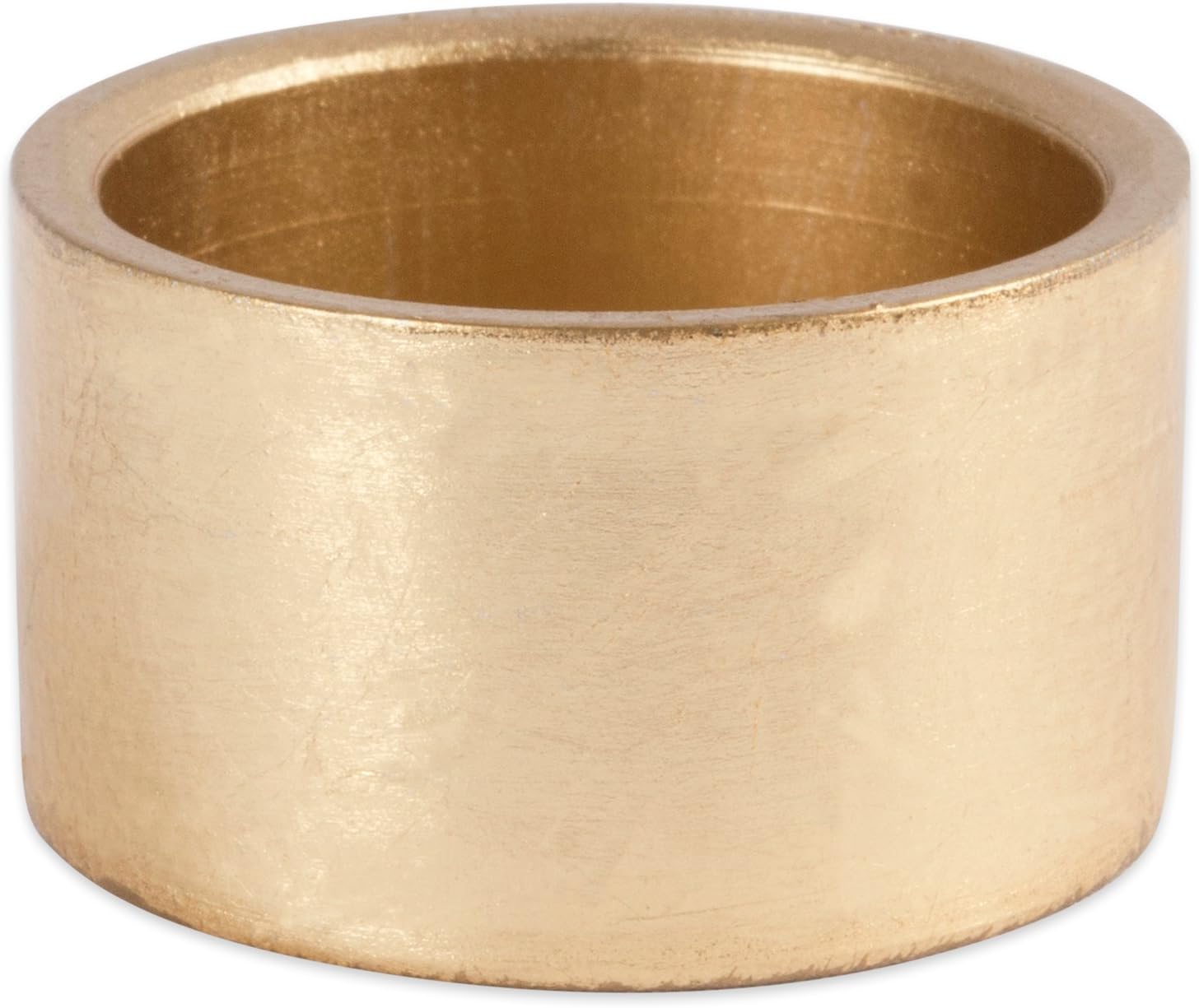 DII Basic Napkin Ring Collection Decorative Gold 6 Count