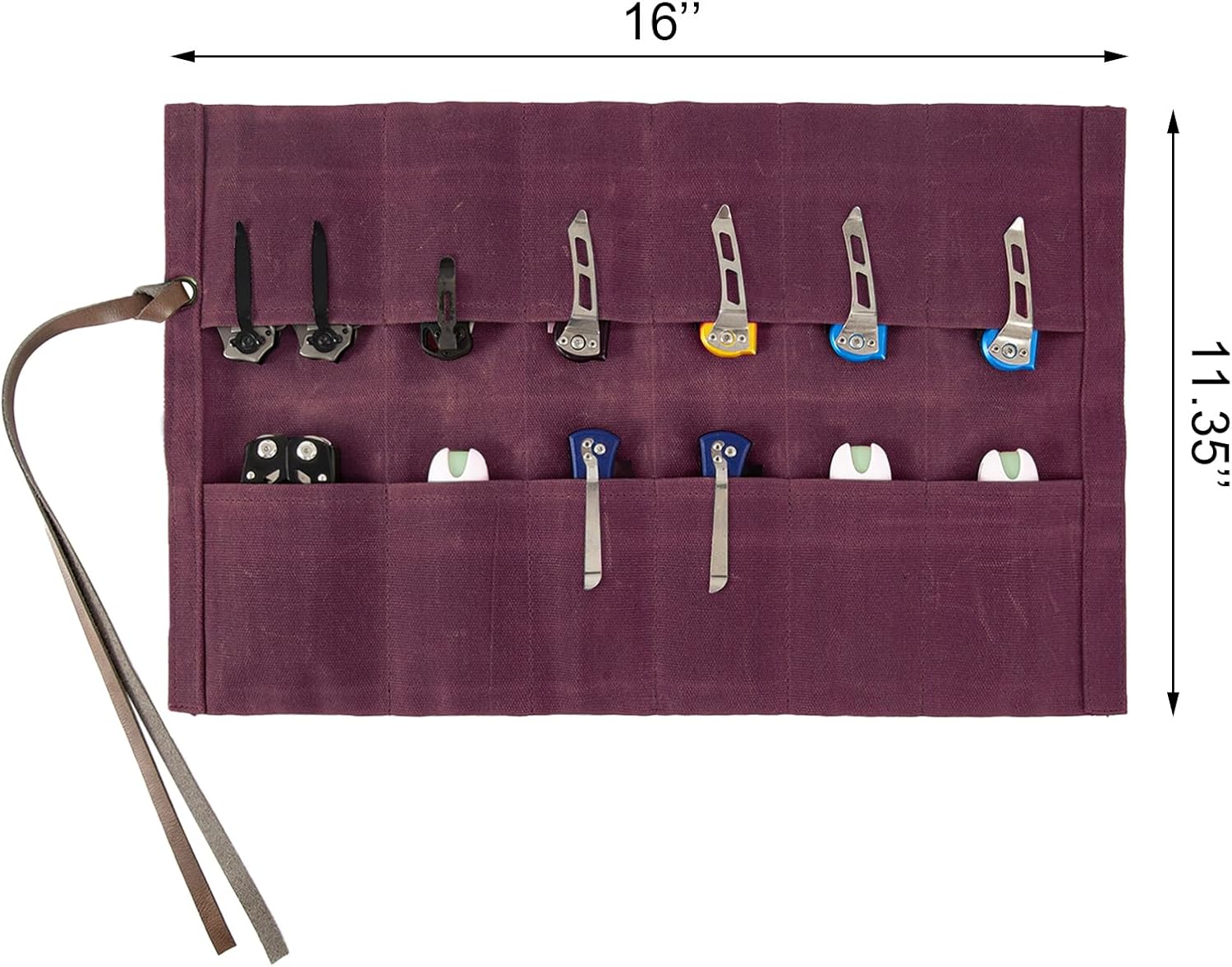 12-Knive Folding Holder for Outdoor Use