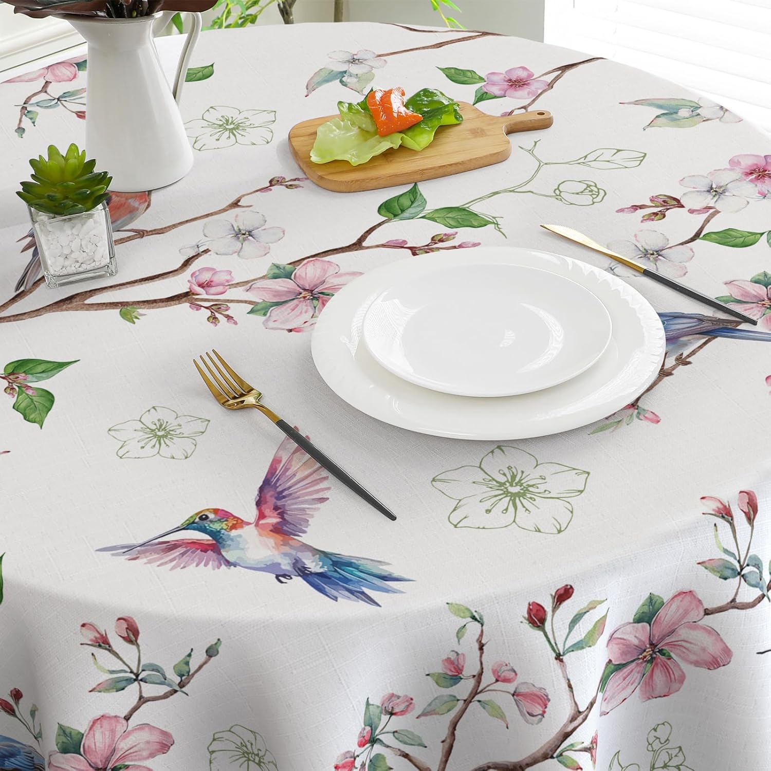 Elegant Spring Tablecloth 70in
