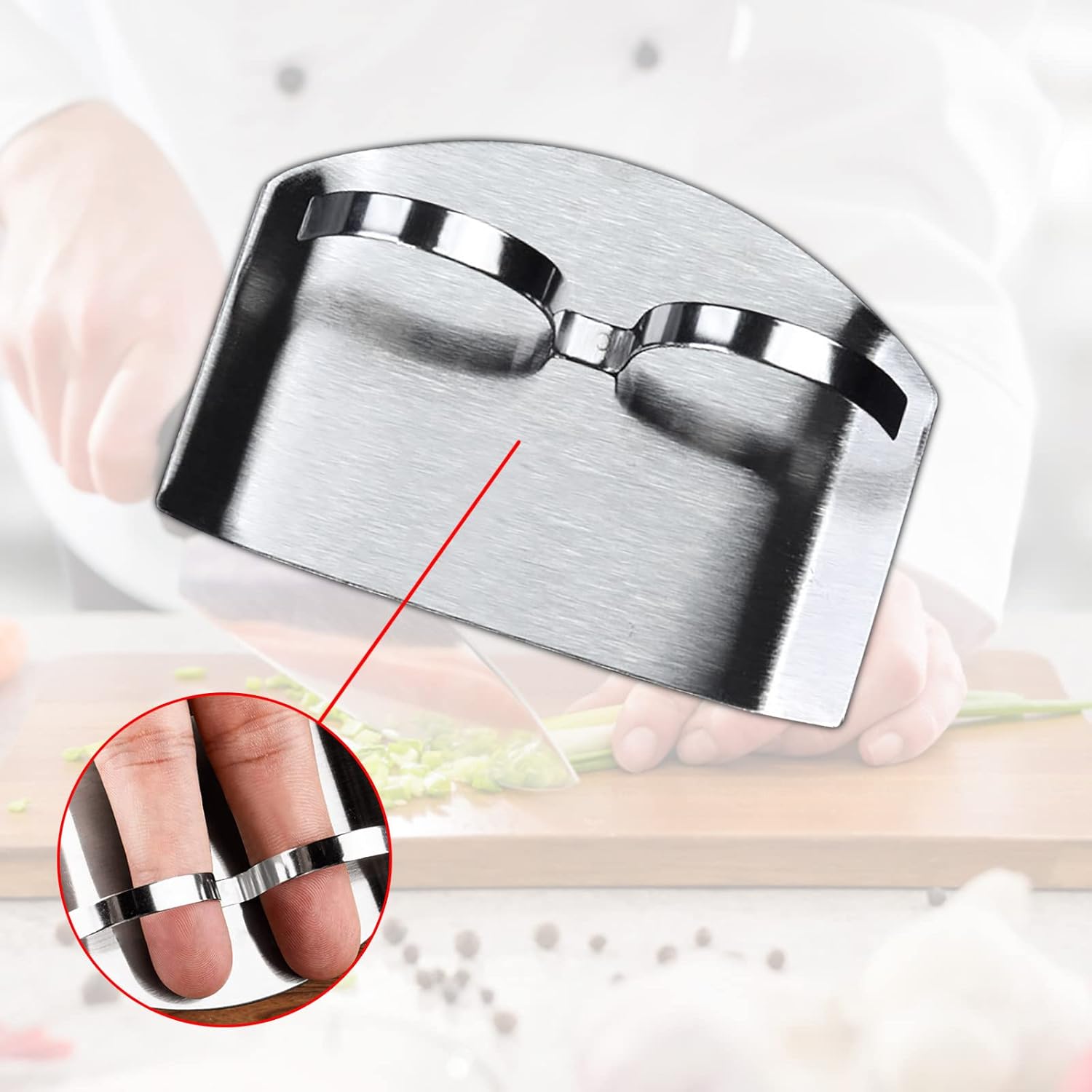 Stainless Steel Finger Guards for Cutting Knives Safe for Hands