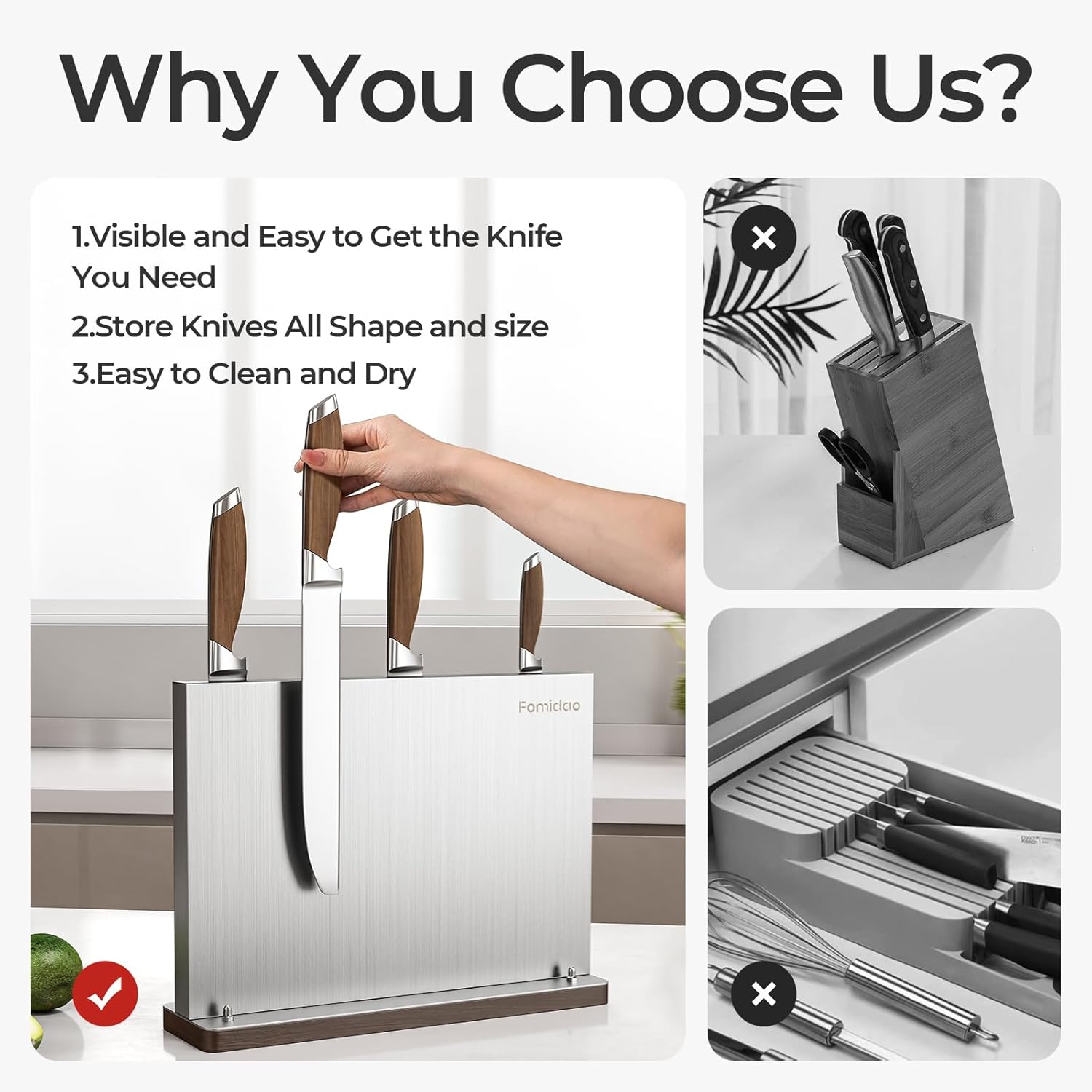 Stainless Steel Magnetic Knife Holder