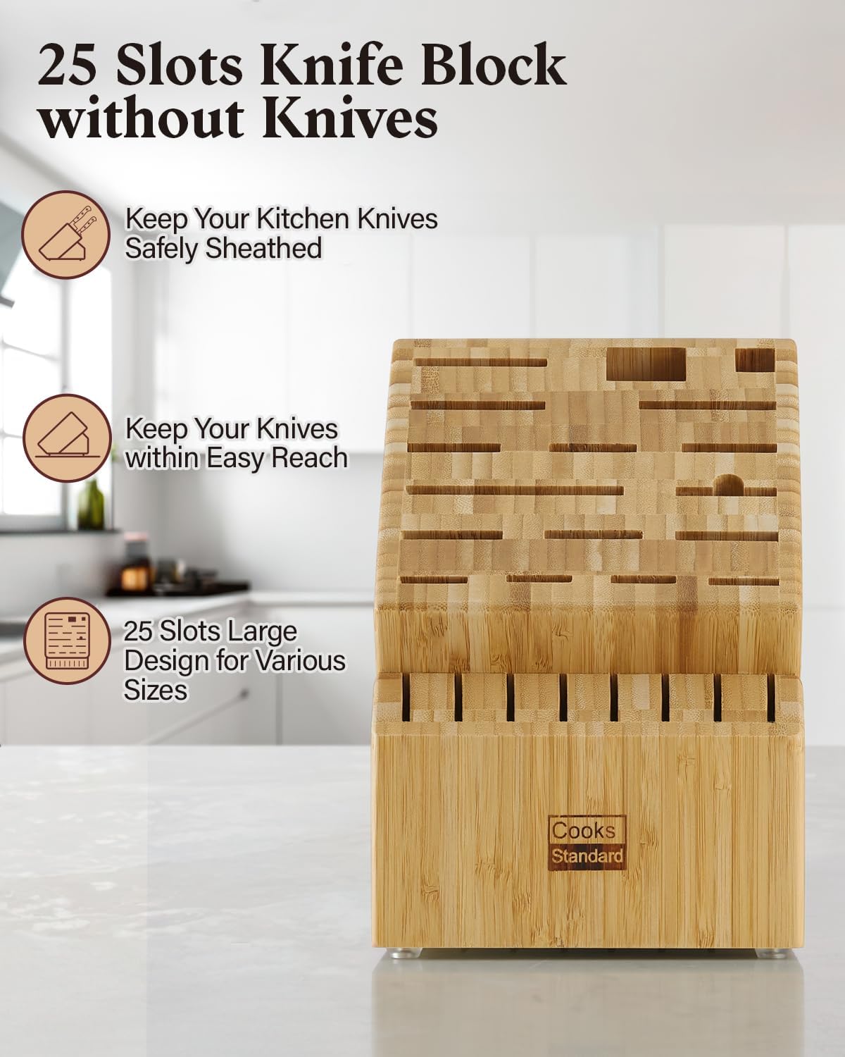 Cooks Standard Bamboo Knife Block