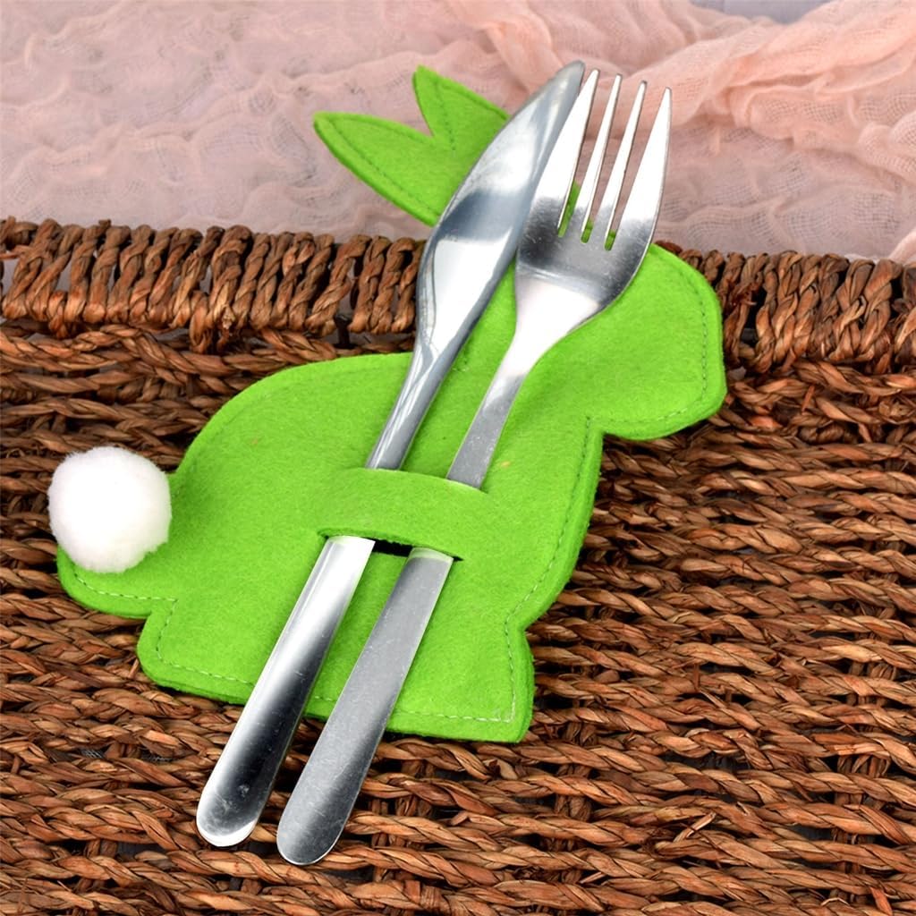 Comfy Rabbit-Shape Cutlery Holder Pack