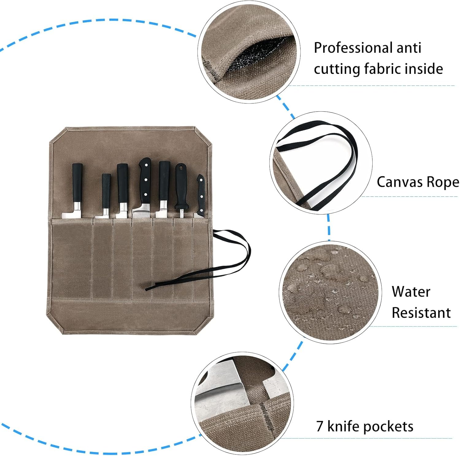 Chef Roll Case for Knives and Tools