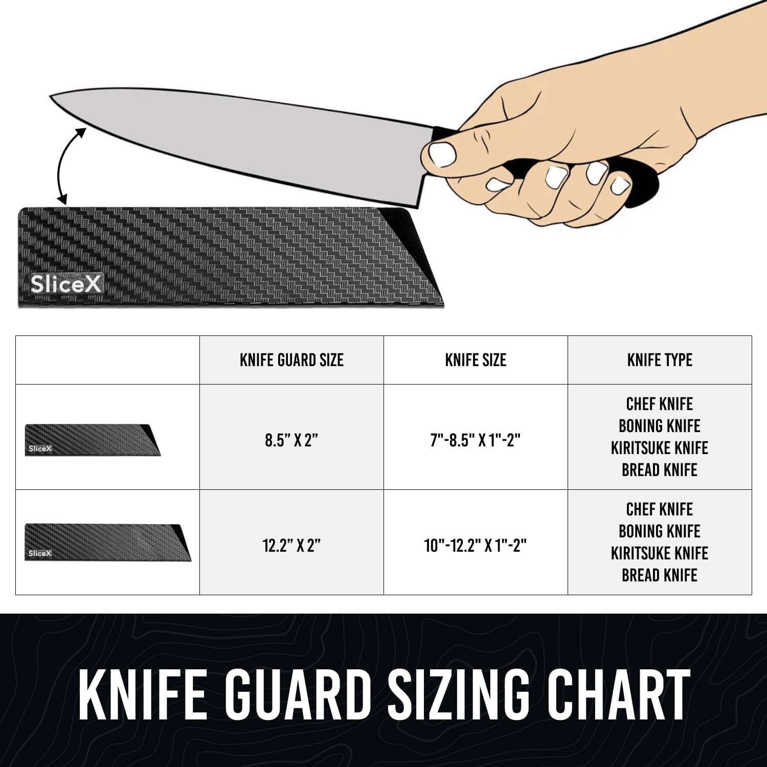 Durable Safe Kitchen Knife Sheaths for 8-12 inches