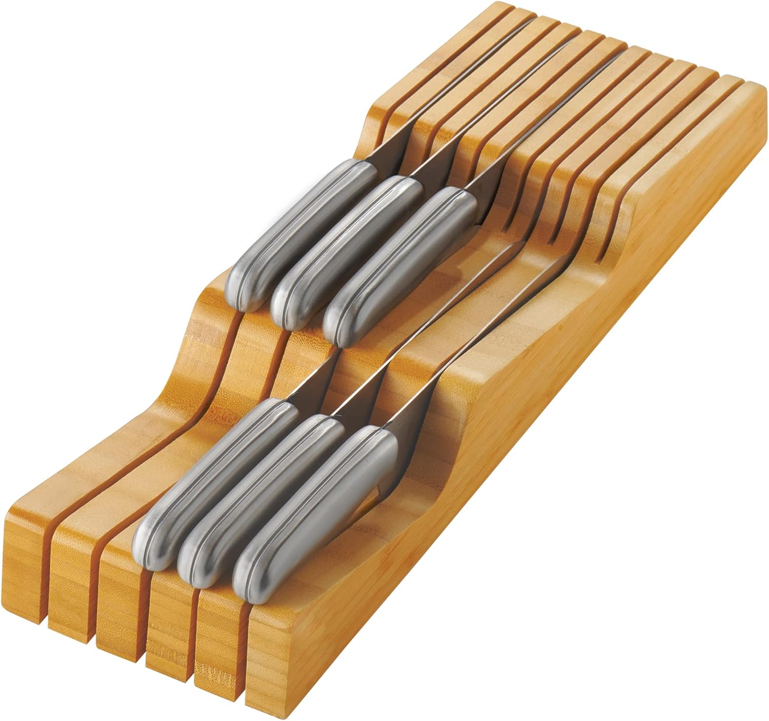 Bambsi In-Drawer Knife Block - Fits 5 Long 6 Short Knives