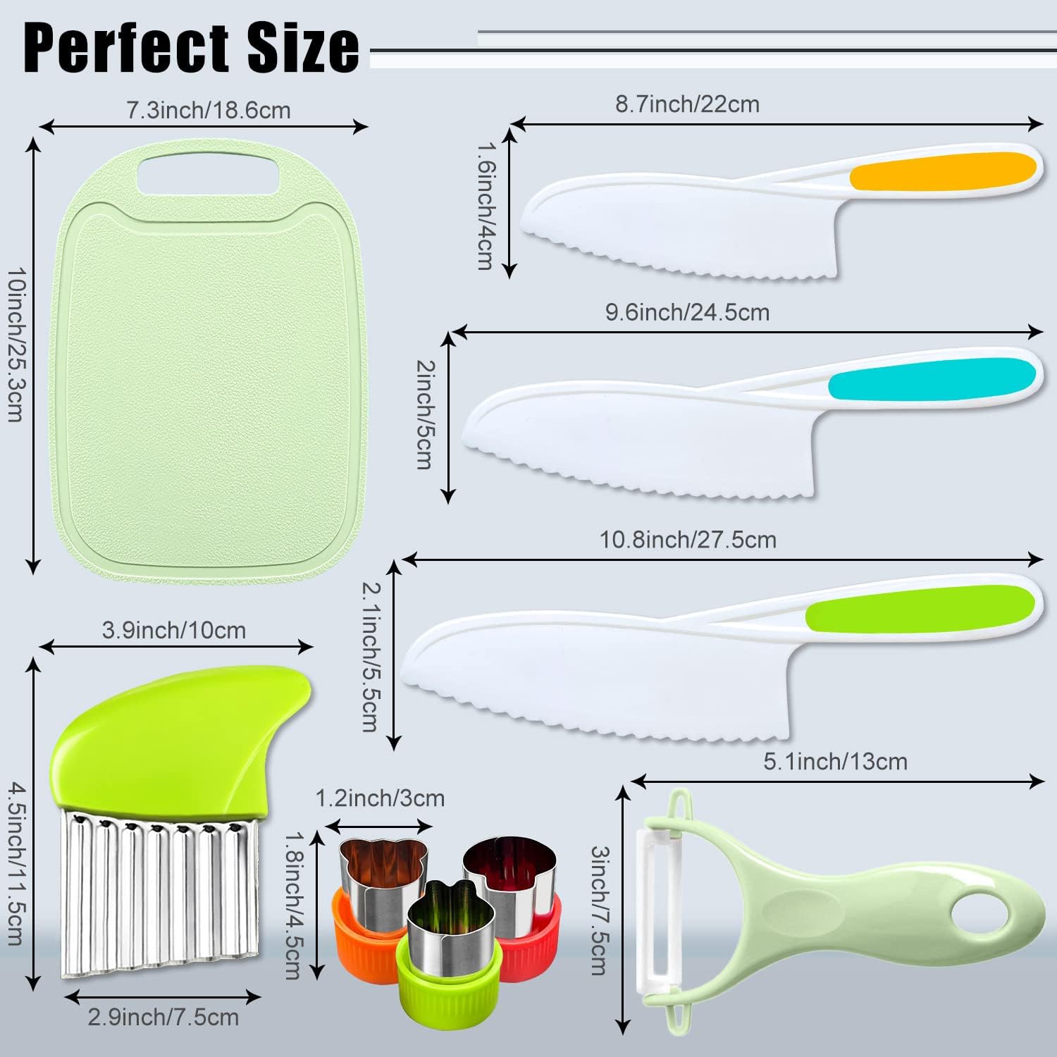 TAORISH 9 Pcs Kids Kitchen Knife Set KS