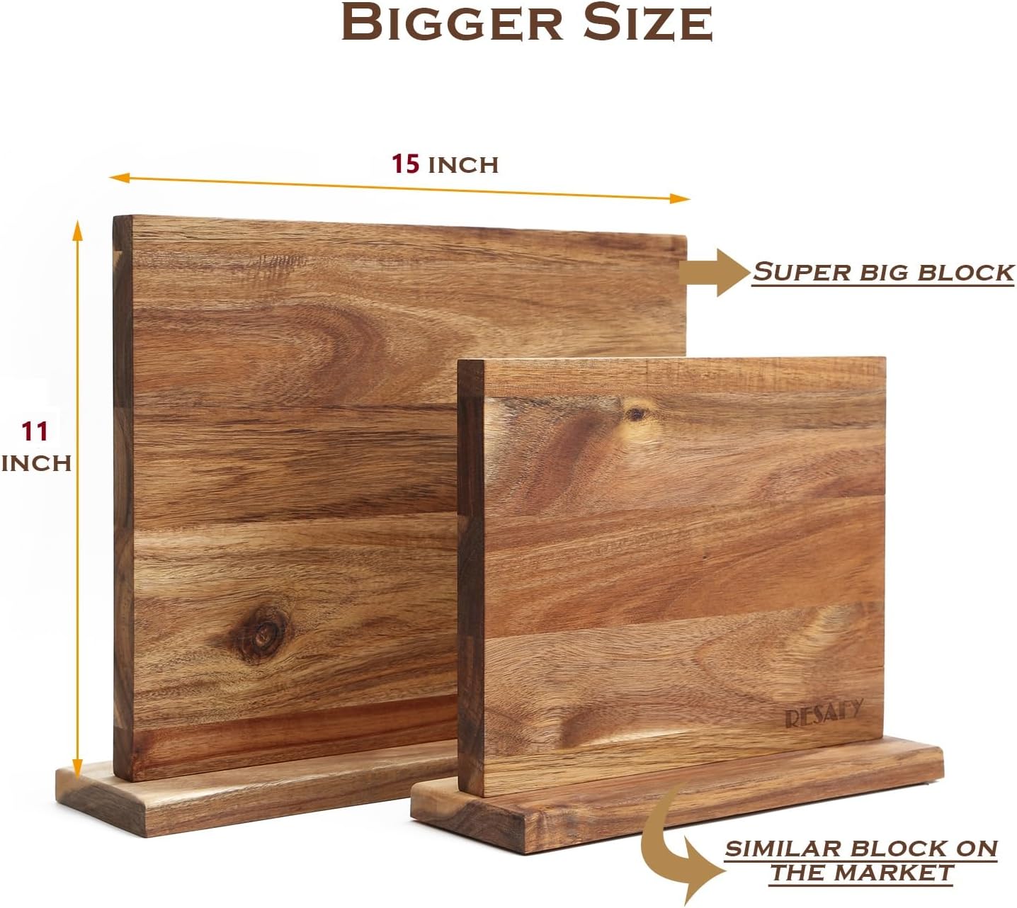 Resafy Magnetic Knife Holder - 16x12 inches for Durable Kitchen Storage