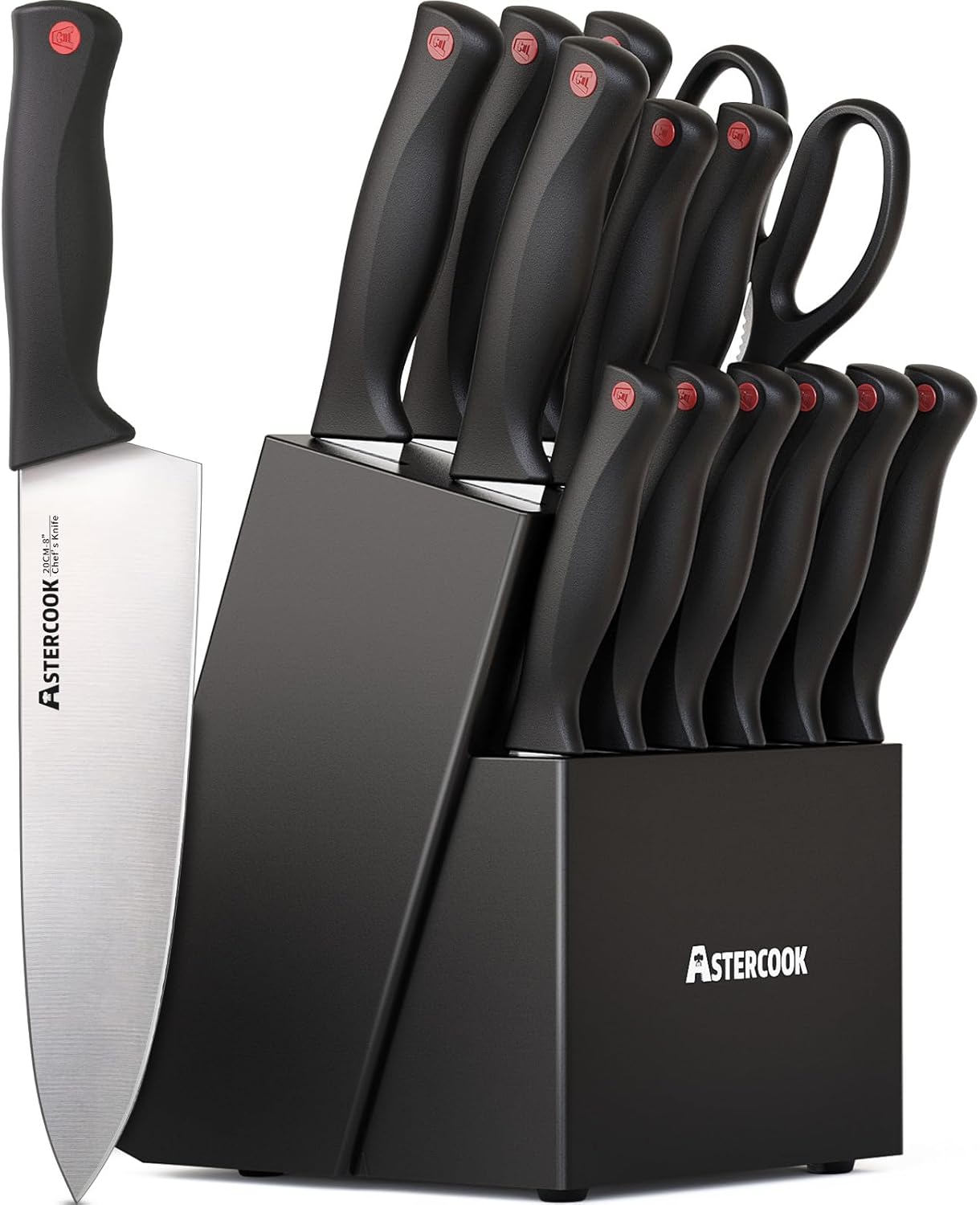 Astercooks 15-Piece Knife Set - Sharp Durable and Easy to Use