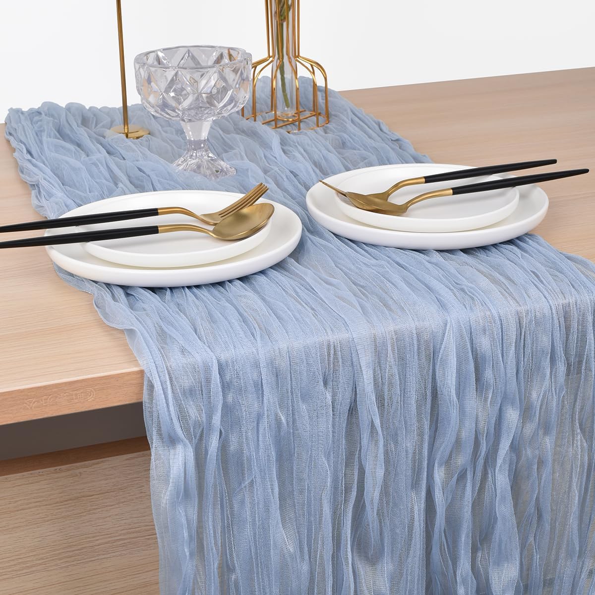 Cheesecloth Table Runner Pink or Purple 10-Ft Size