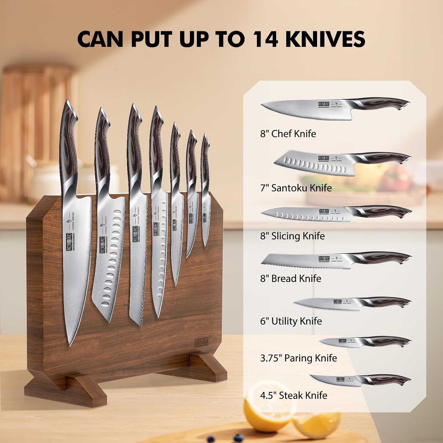 HOSHANHO Magnetic Knife Block