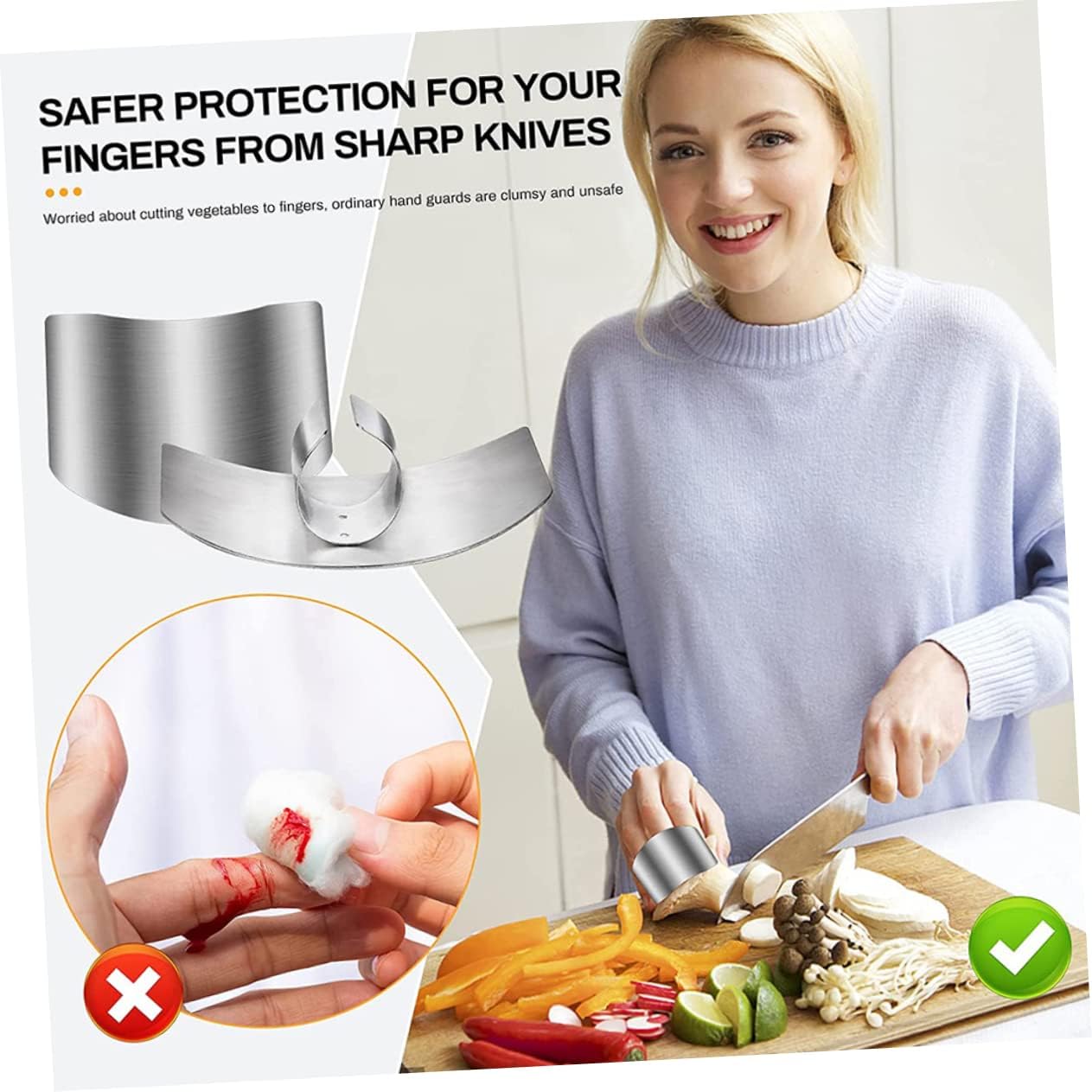 Sharp Durable 12-Piece Stainless Steel Cutting Guard