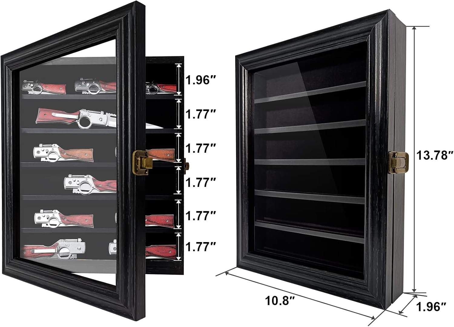 Lockable Tempered Glass Knife Display Case