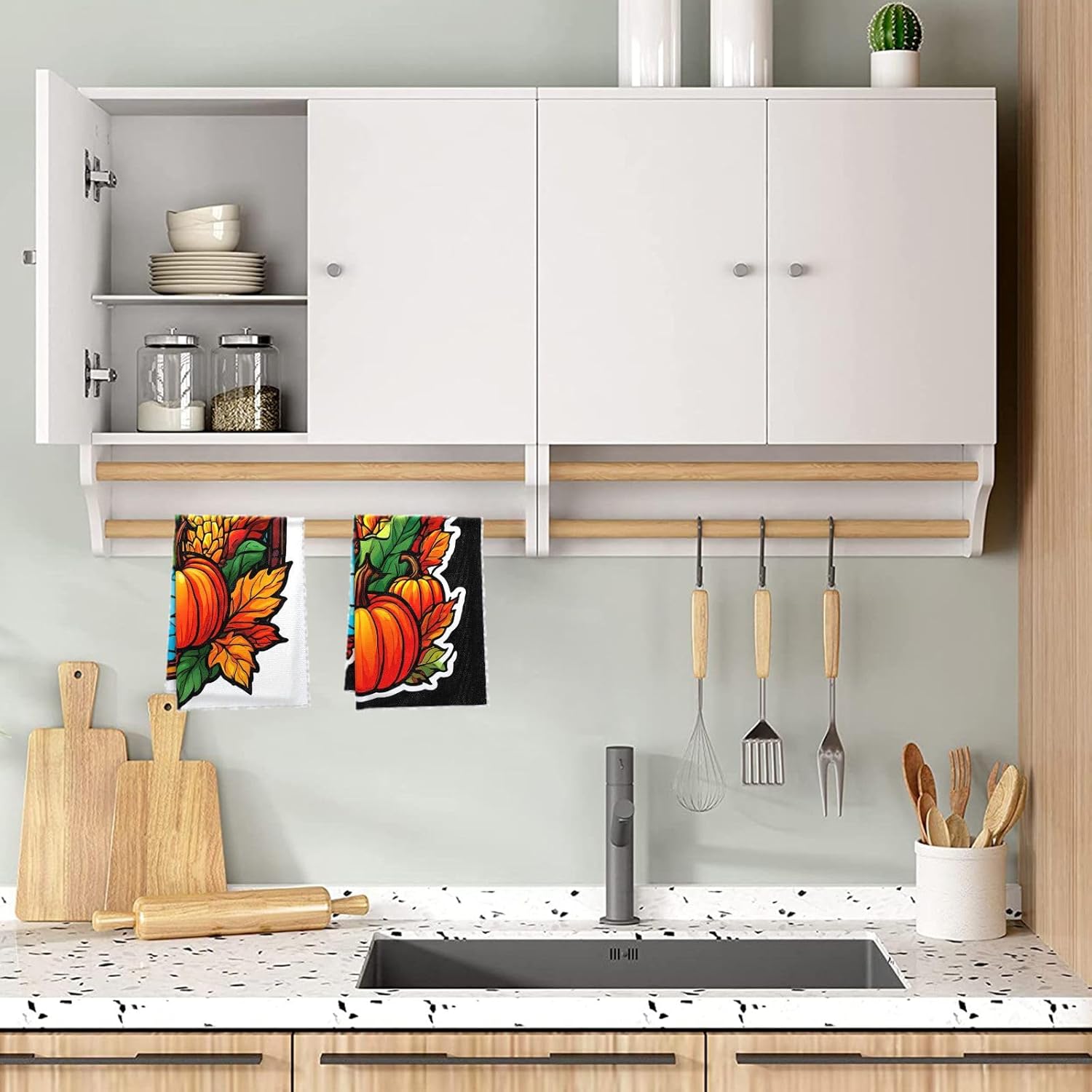 Modern Autumn- perfume Tea Towels Set - 4 x 16x24