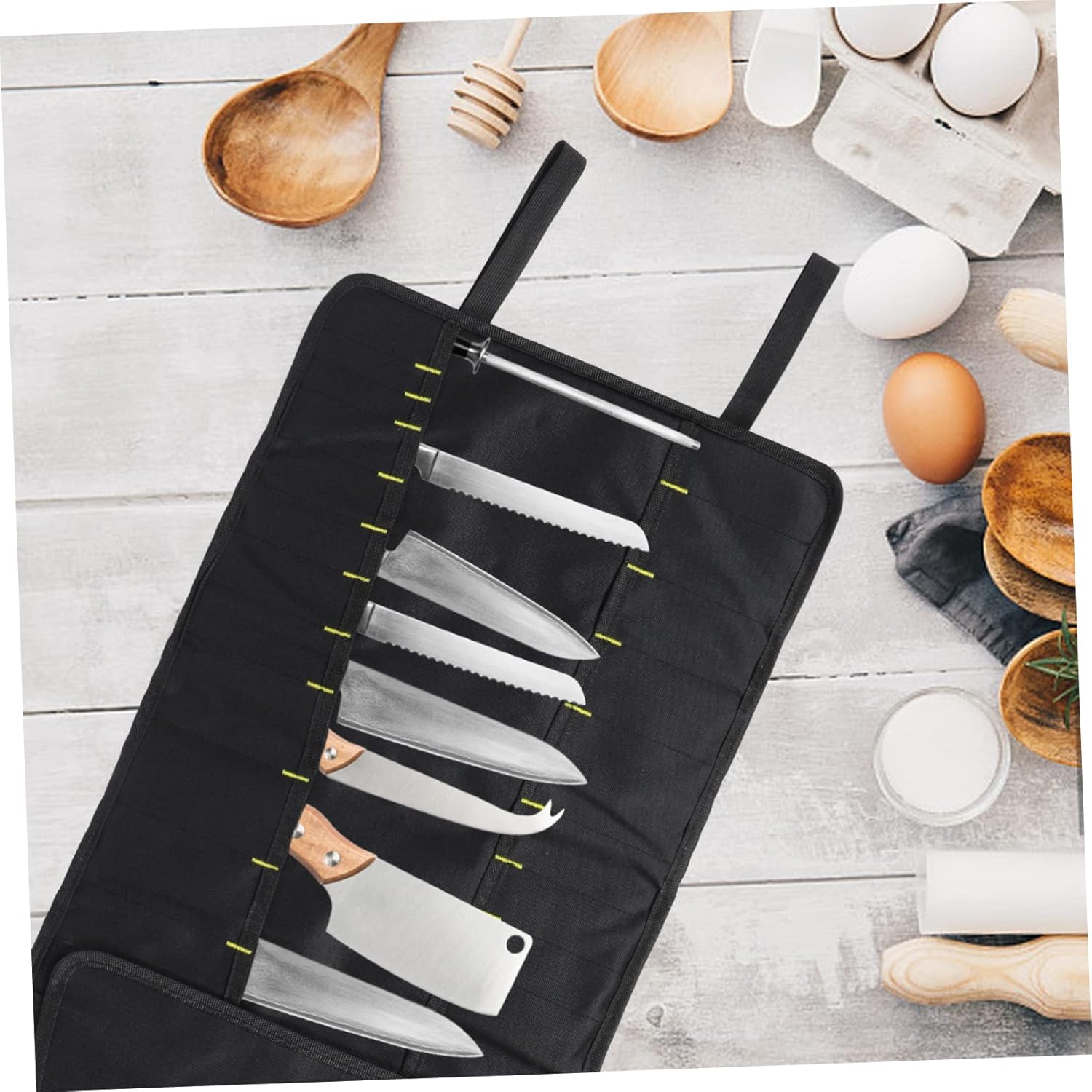 PrettyZoom 1pc Chef Knife Bag Cutlery Organizer Camping Travel Bag