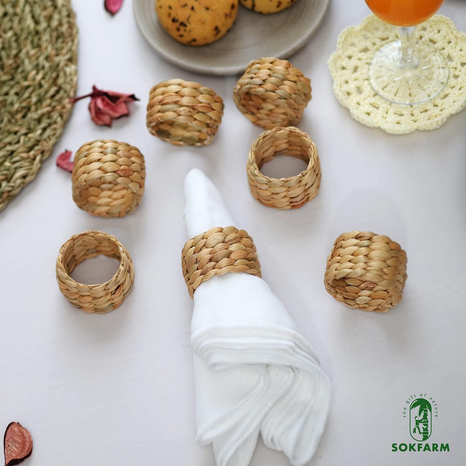 Rustic Farmhouse Napkin Rings - Set of 12