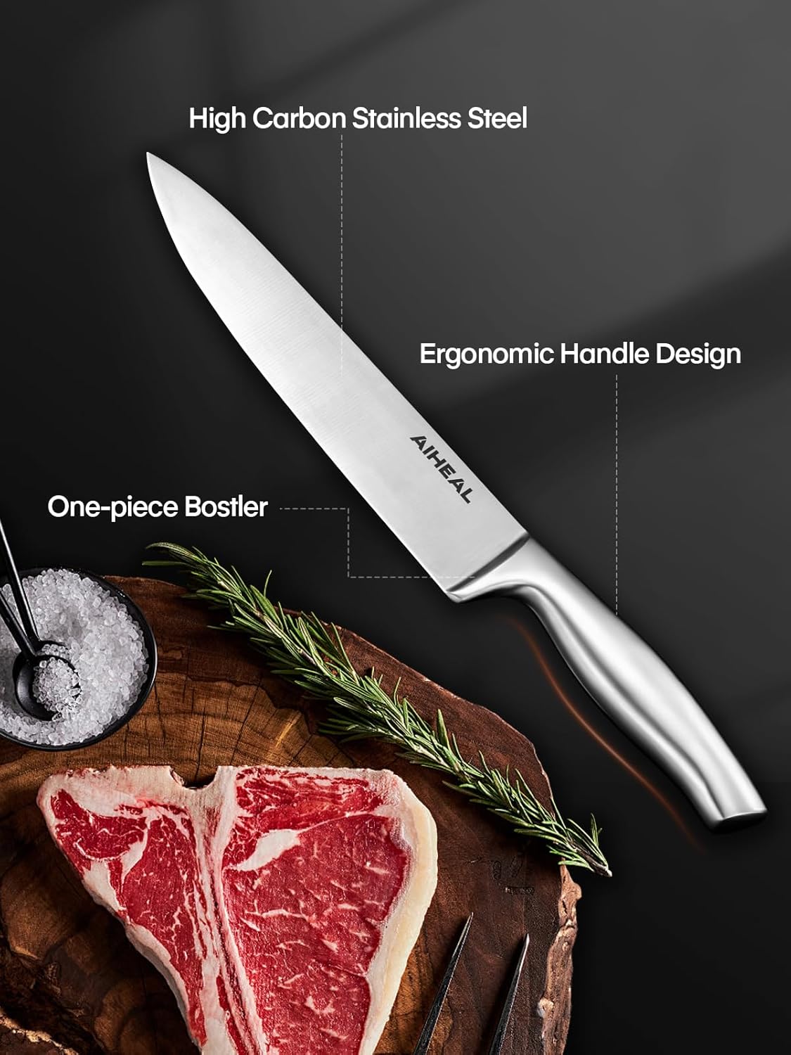 Aiheal 17PCS Kitchen Knife Set