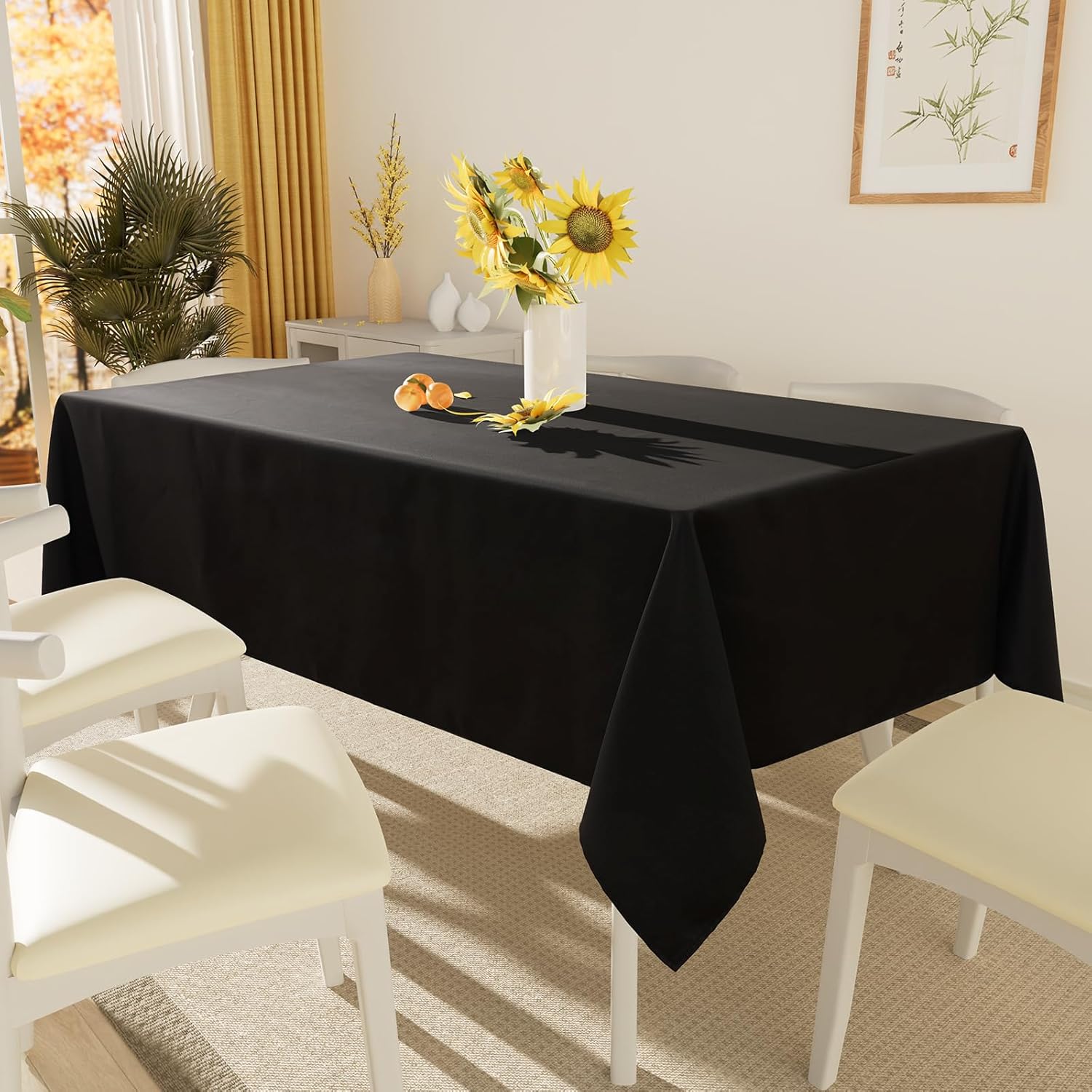 Smiry Rectangle Table Cloth Waterproof Anti-Scratch 60x84 Black