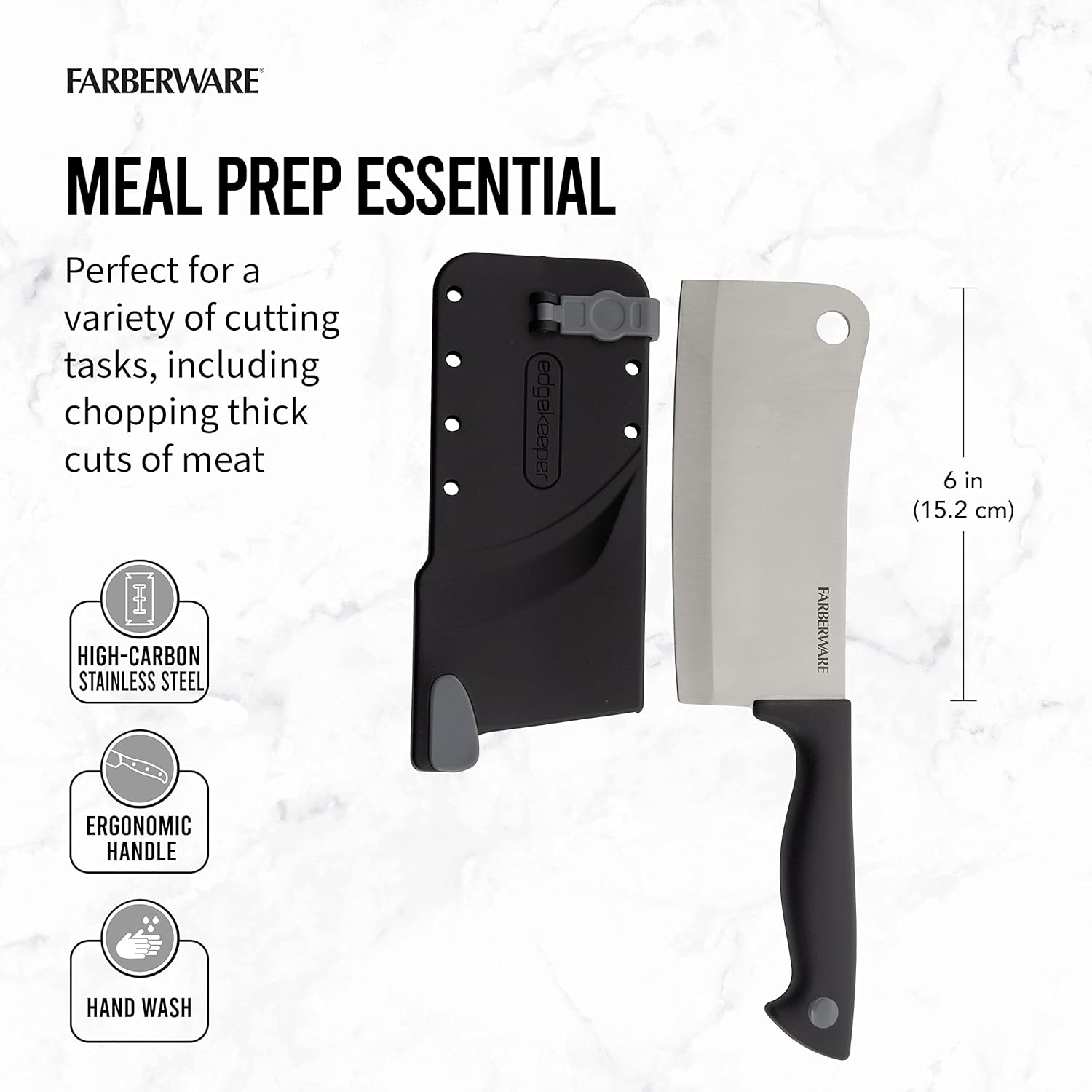 Farberware Edgekeeper 6-Inch Knives Self-Sharp Black