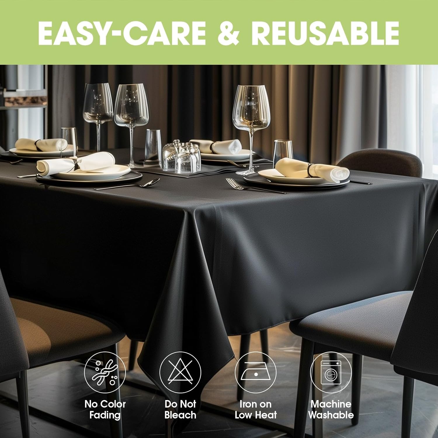 Pureegg 60x84 Tablecloth Premium and Durable for Parties and More