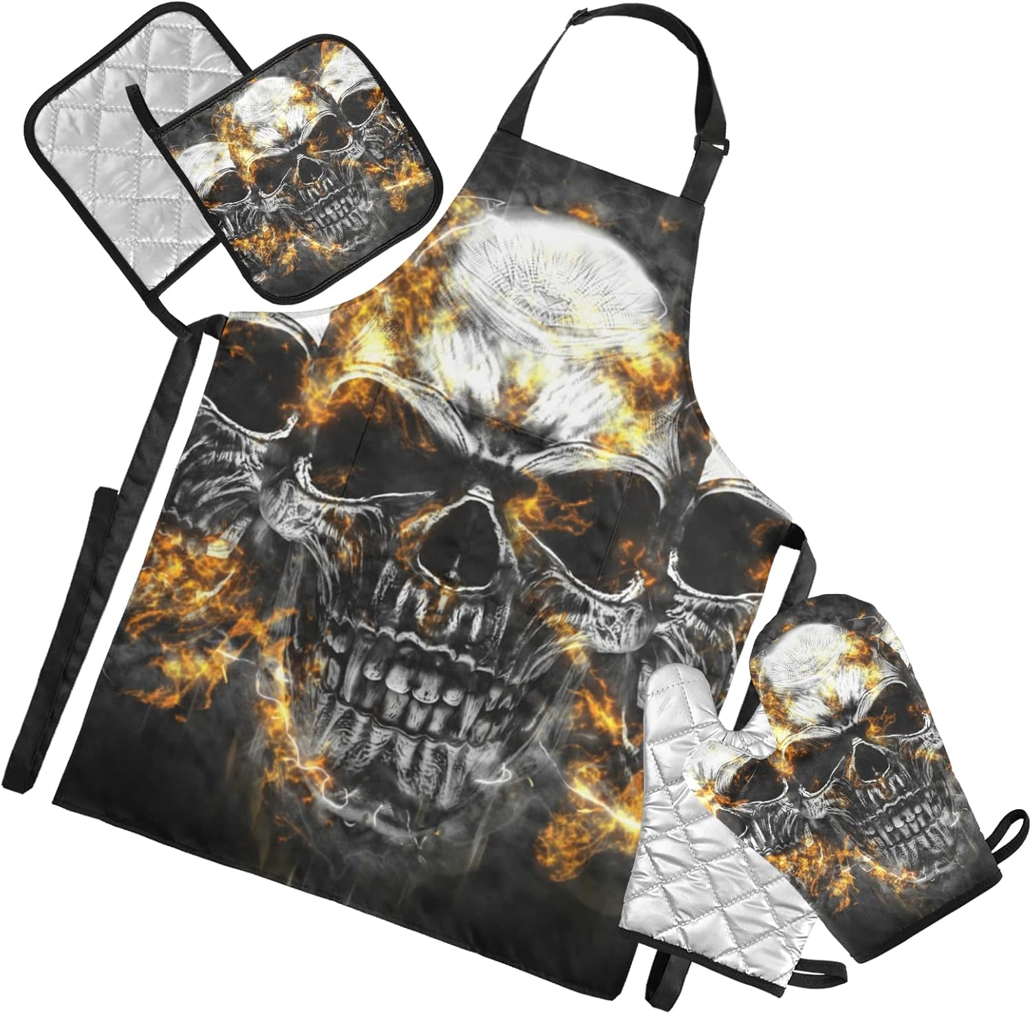 ALAZA Waterproof Apron Set with Pockets for Cooking