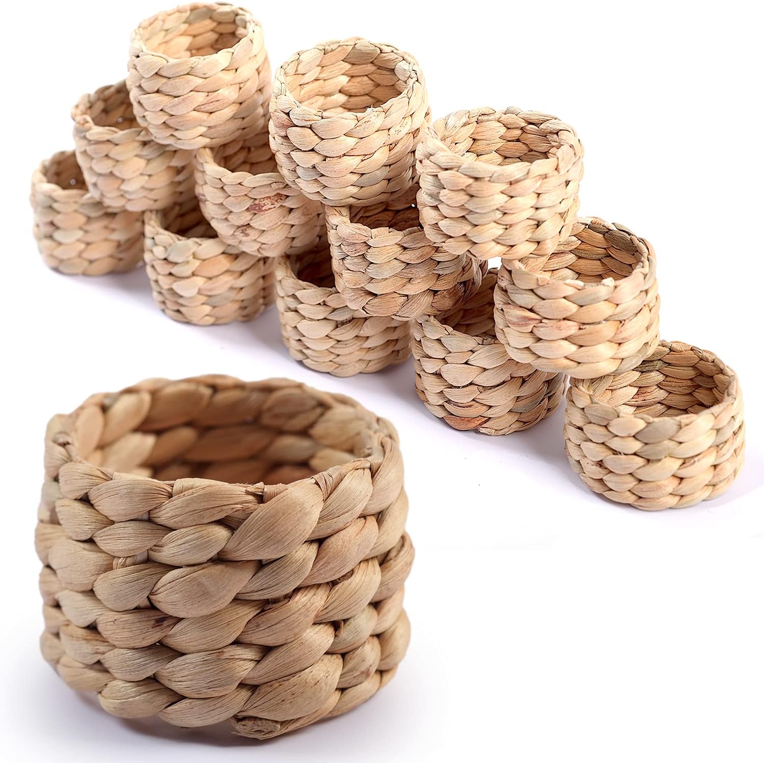 Rustic Farmhouse Napkin Rings - Set of 12