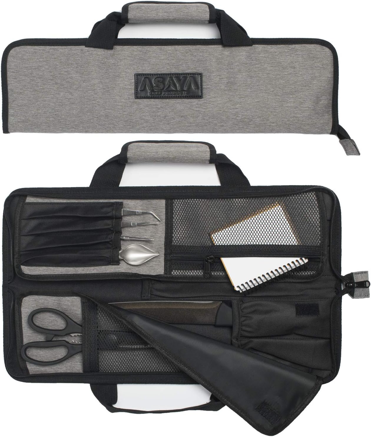 Asaya Chef Knife Roll Bag - 12 Pockets - Perfect for the Traveling Chef