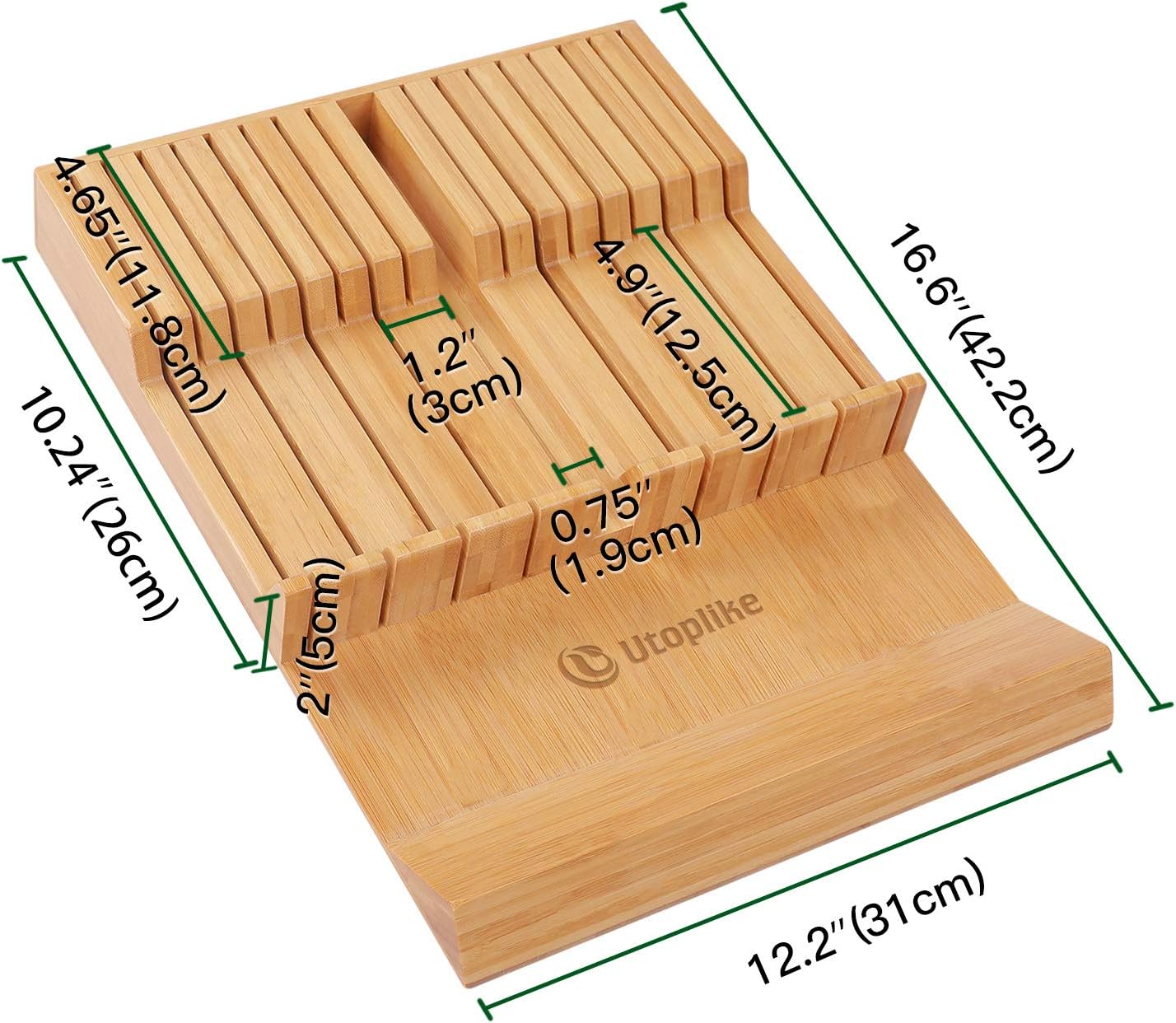 Utoplike In-Drawer Knife Block Set Reduces Clutter