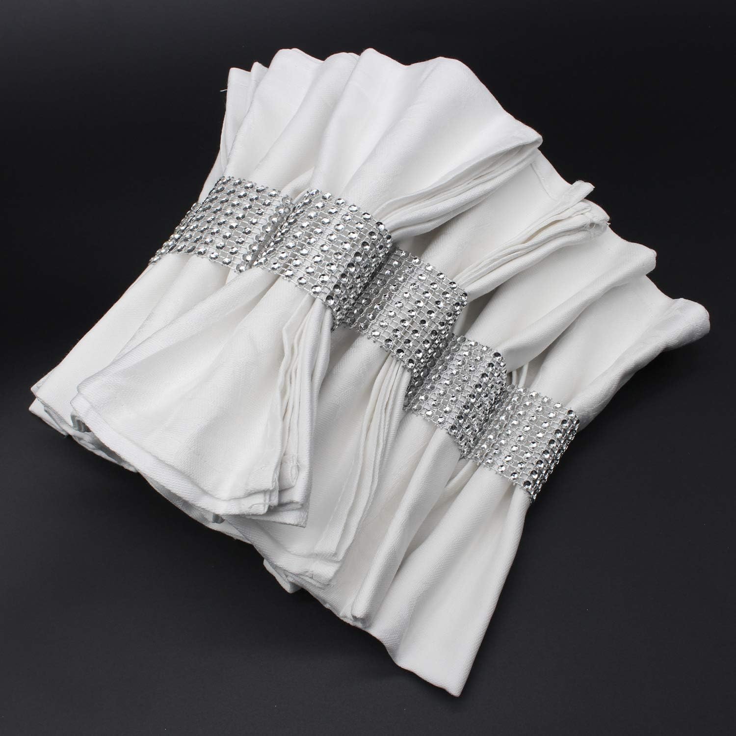 Presenting the KPOSIYA 120-Piece Rhinestone Napkin Rings Set