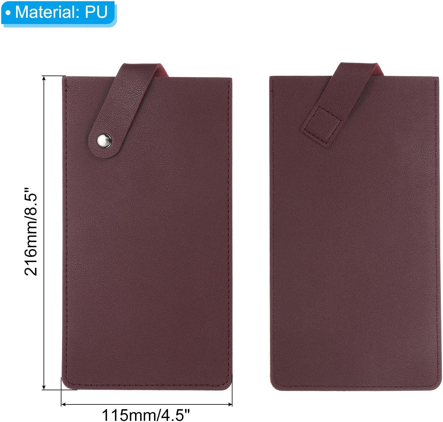 Patikil PU Leather Knife Sheath Dark Red
