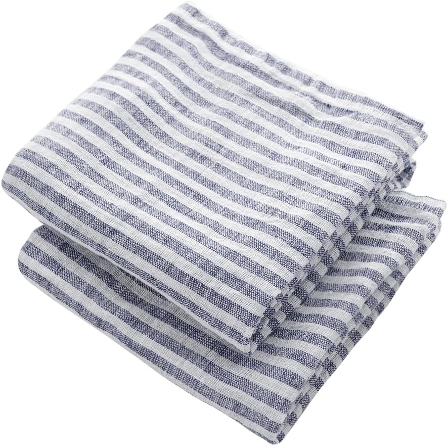 Navy Blue 100 Linen Dish Towels Perfect for Kitchen Dining
