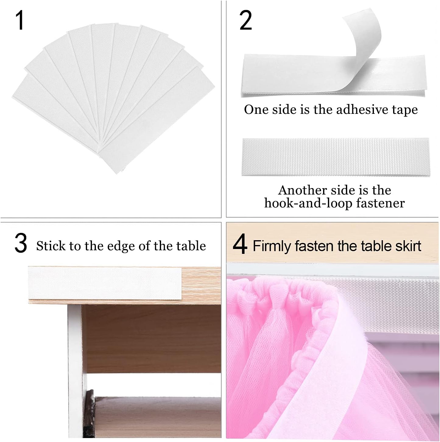 Easy-Wear Tulle Table Skirt for Boys Girls Birthdays and Weddings