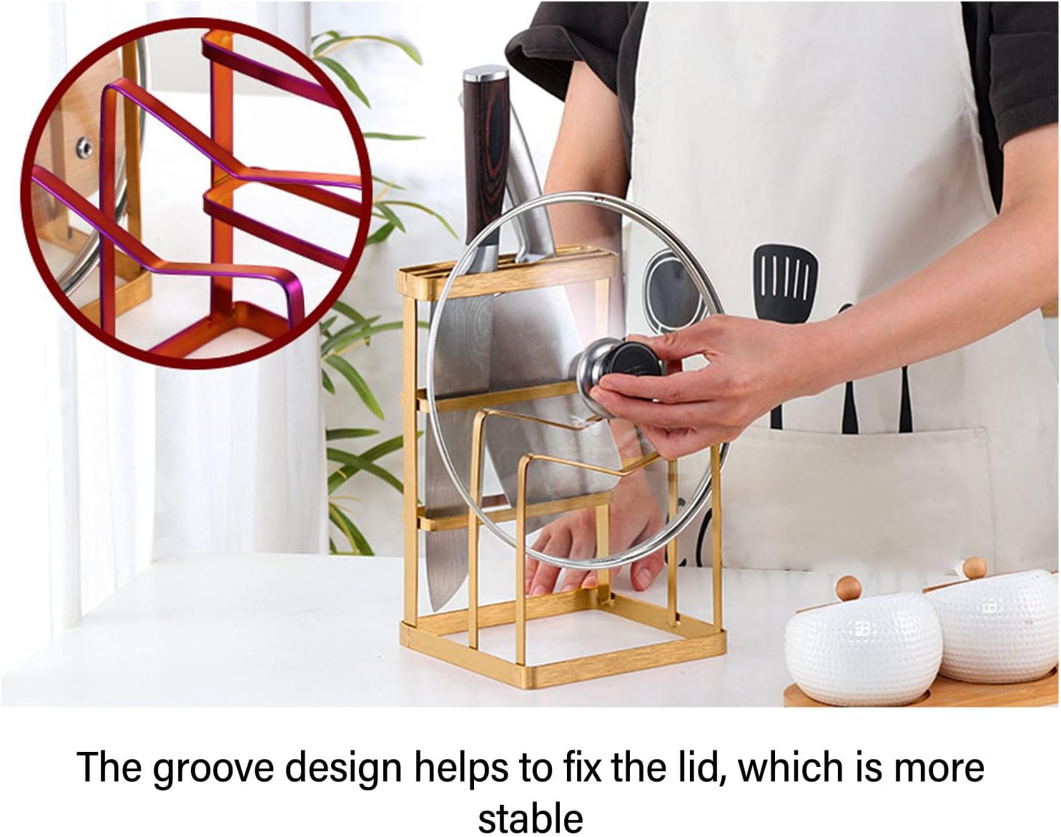 Space-Saving Stainless Steel Knife Rack for Tiny Homes and Small Spaces